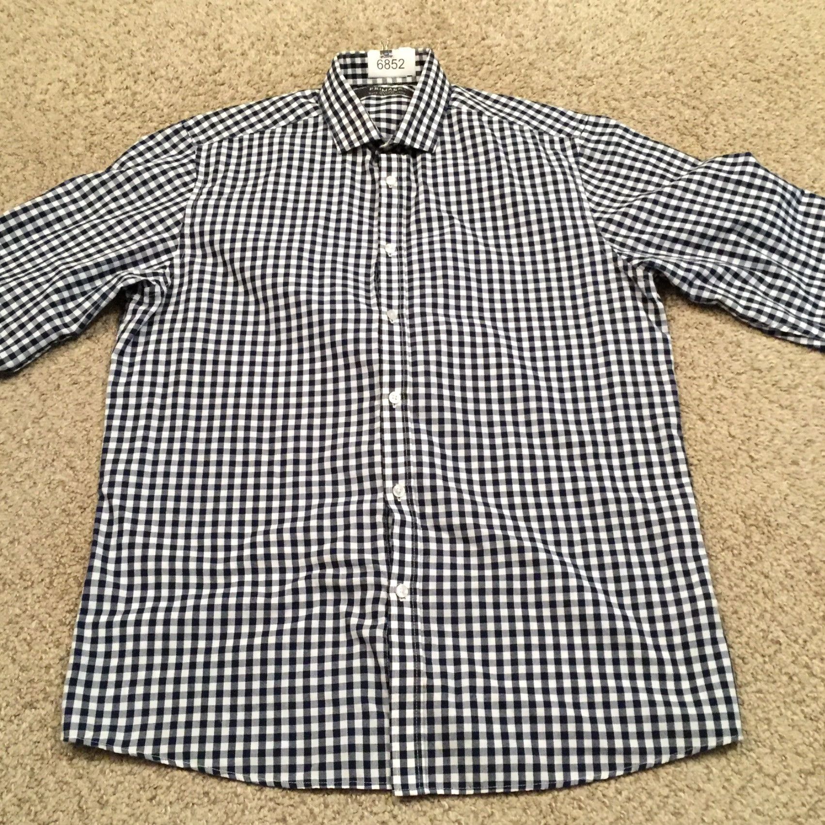 Primark Primark Shirt Mens Medium Blue Plaid Long Sleeve Button Up Size US M / EU 48-50 / 2 - 5 Thumbnail