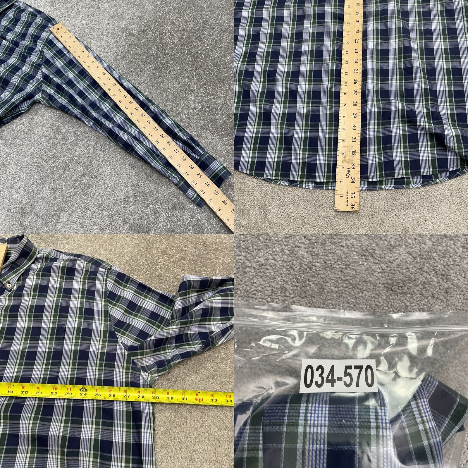 Peter Millar Peter Millar Button-Down Shirt Mens 2XL Multicolor Plaid Long Sleeve Cotton Top Size US XXL / EU 58 / 5 - 8 Thumbnail