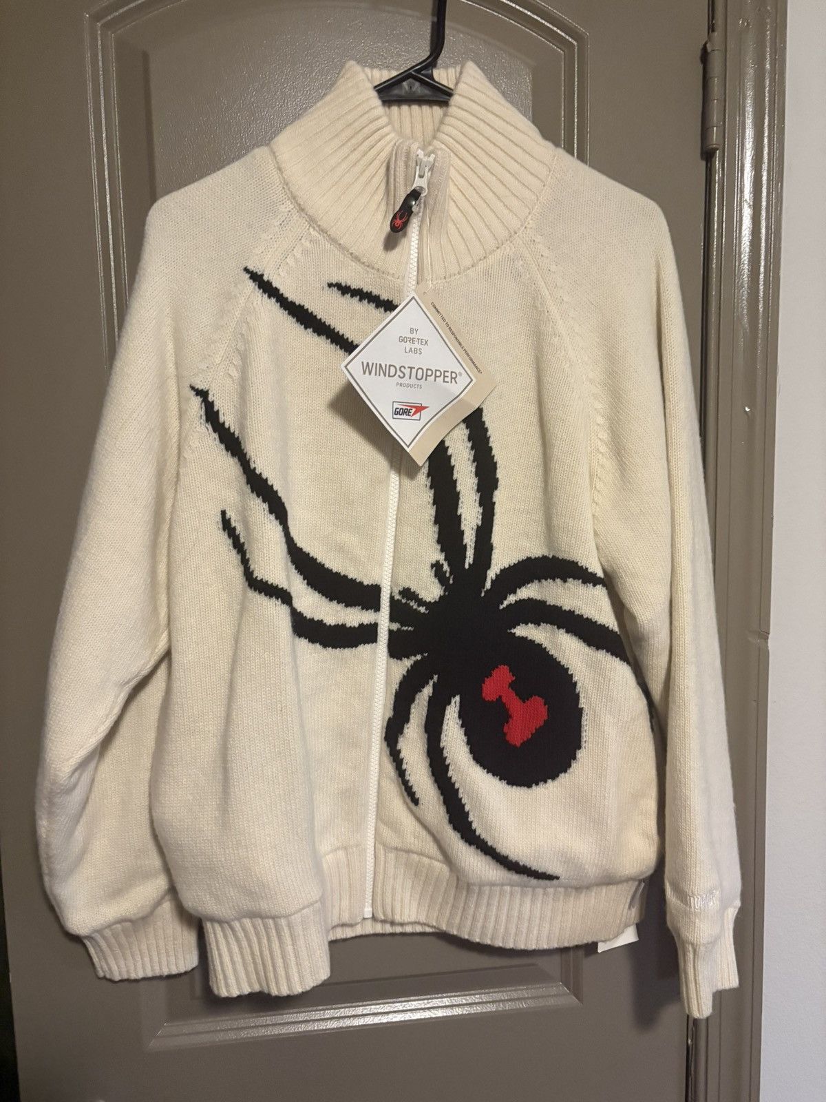 Spyder × Supreme Spyder Supreme Cream Winderstopper Cardigan White sz s Size US S / EU 44-46 / 1 - 1 Thumbnail