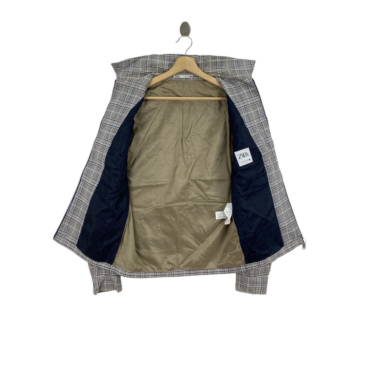 Zara ZARA Check Tartan Full Zipper Collar Casual Jacket Size US S / EU 44-46 / 1 - 3 Thumbnail