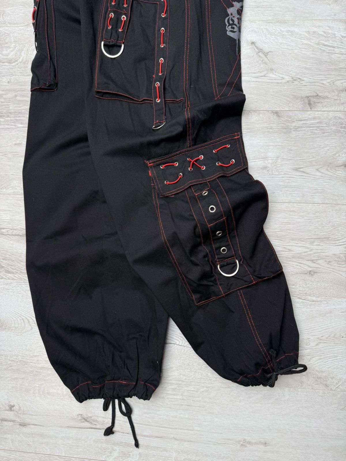 Tripp NYC Criminal Damage Bondage Pant D-Ring Straps Gothic Cyber Rave Size US 34 / EU 50 - 2 Thumbnail