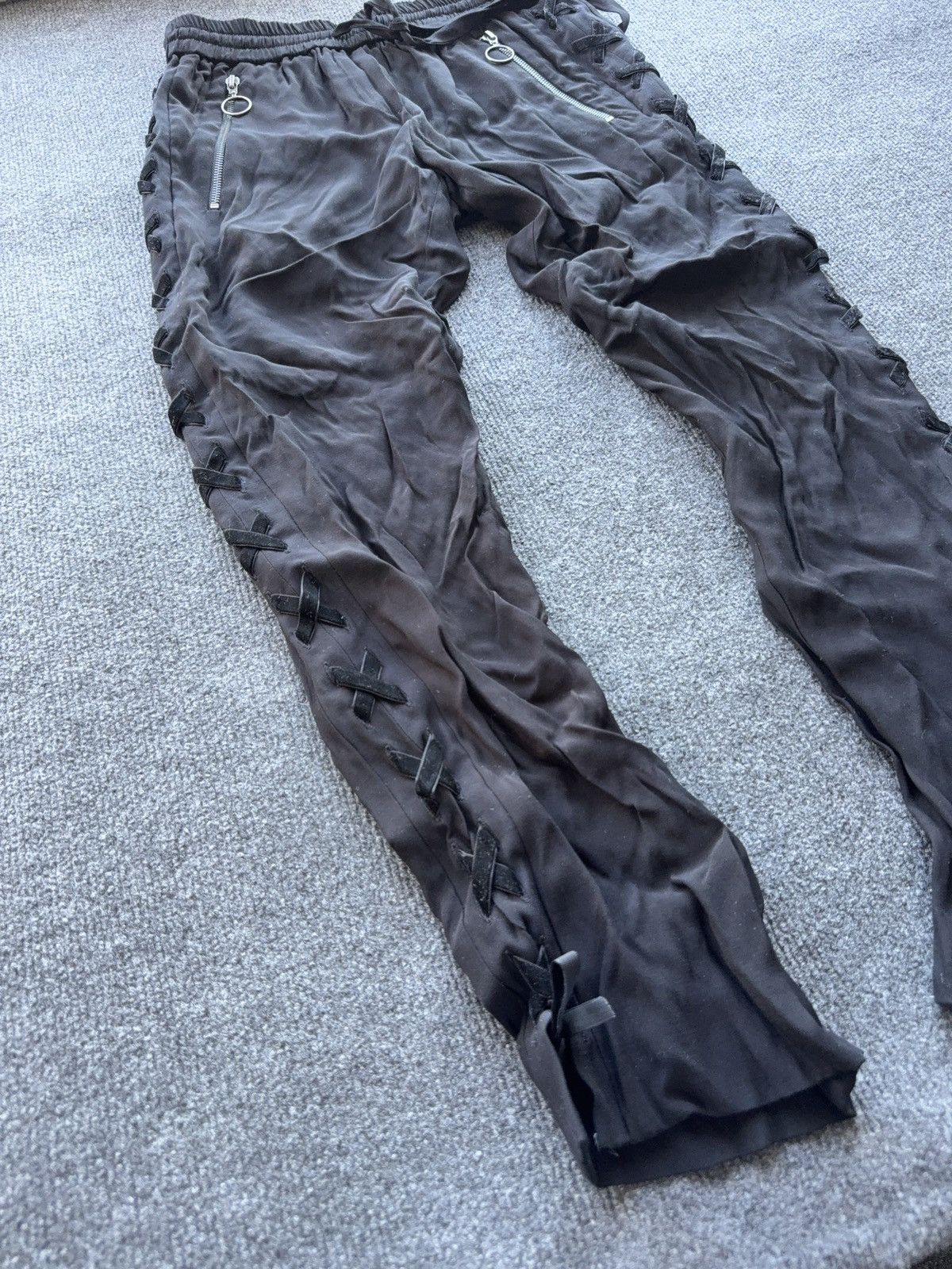 The Kooples The Kooples Sport Avant Garde Rick style Lace Up Pants XS Size 26" / US 2 / IT 38 - 2 Thumbnail