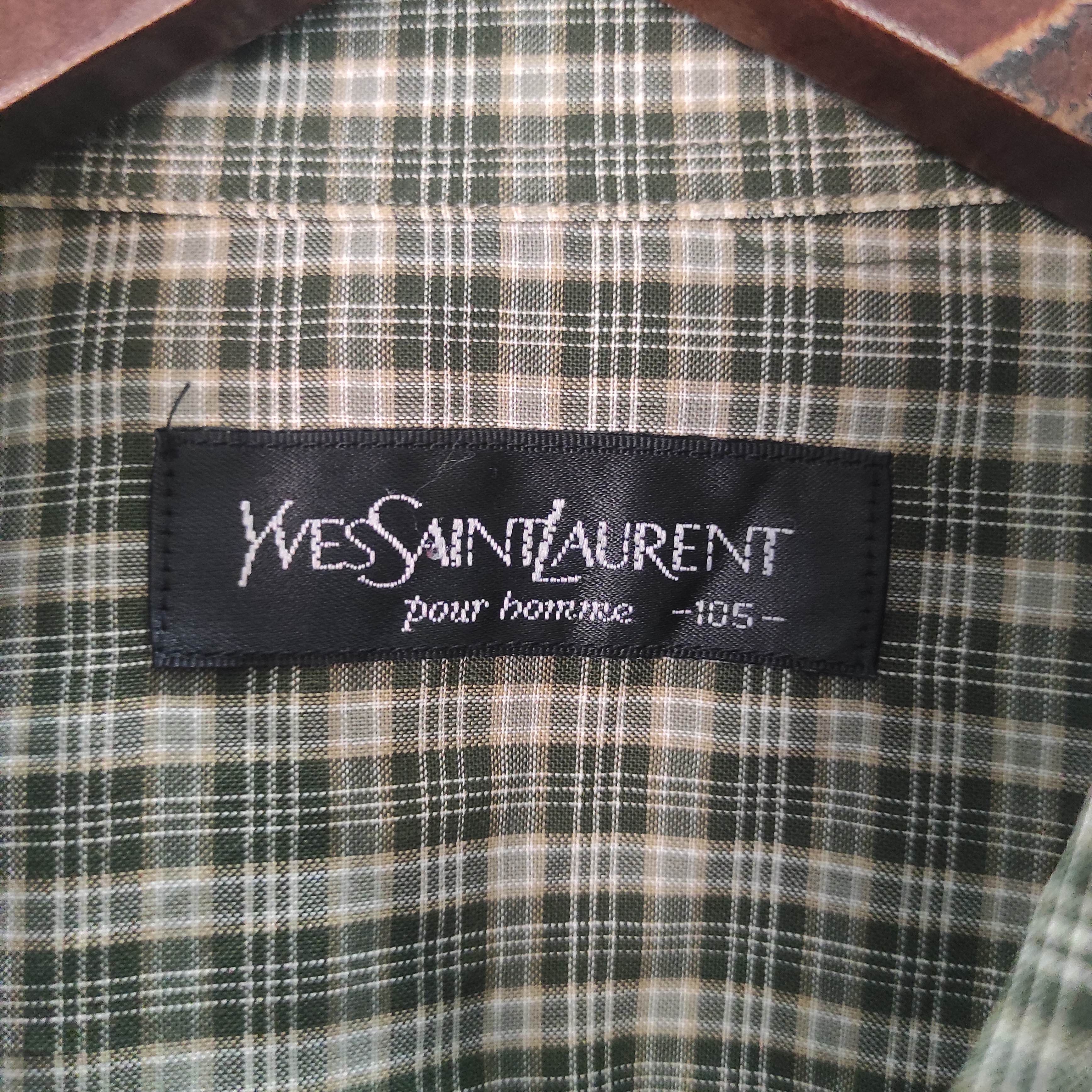 Yves Saint Laurent YSL Yves Saint Laurent Check Plaid Single Pocket Shirt Size US L / EU 52-54 / 3 - 8 Thumbnail