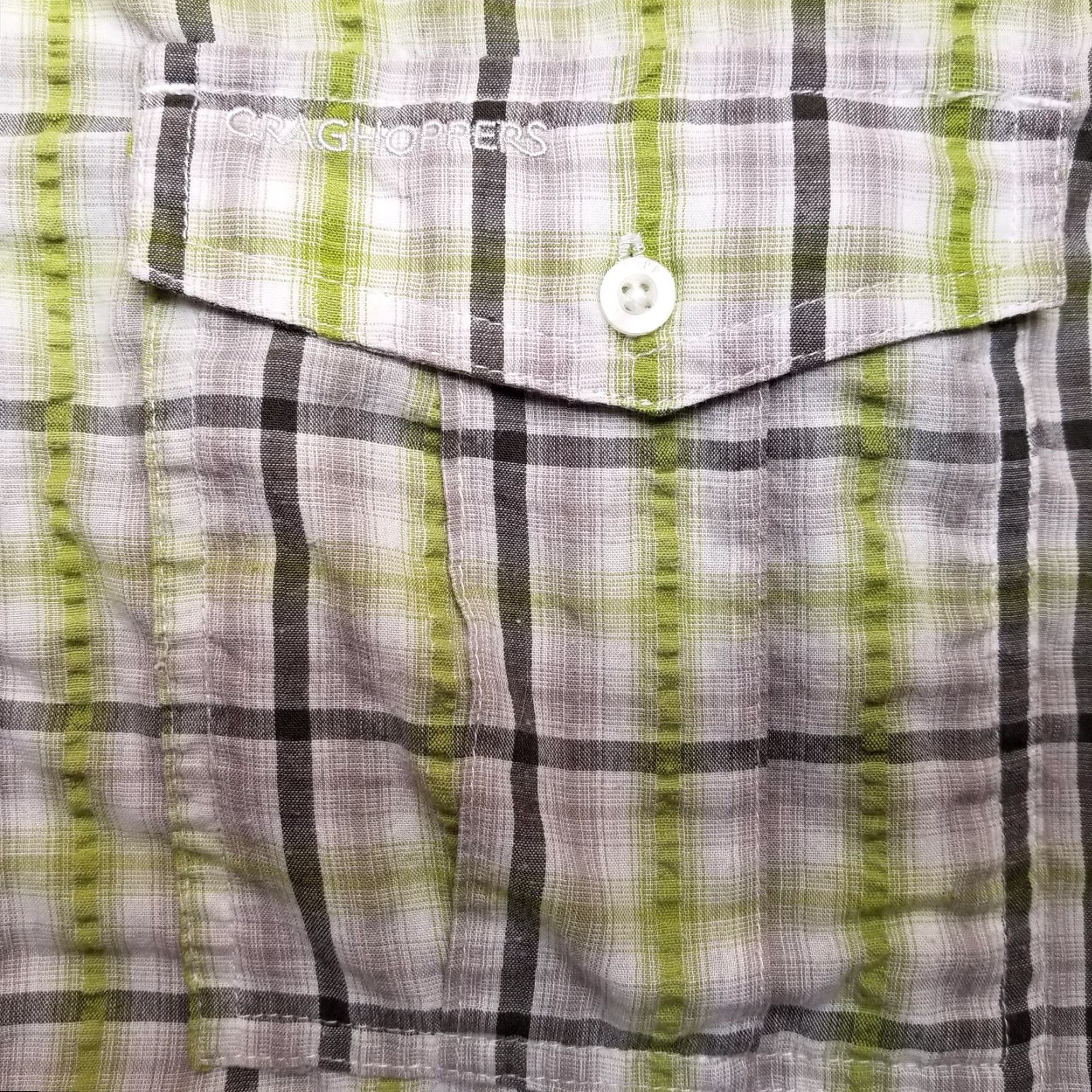 Vintage Craghoppers Shirt Mens L Green Plaid Button Short Sleeve Cotton Blend Casual Size US L / EU 52-54 / 3 - 4 Thumbnail