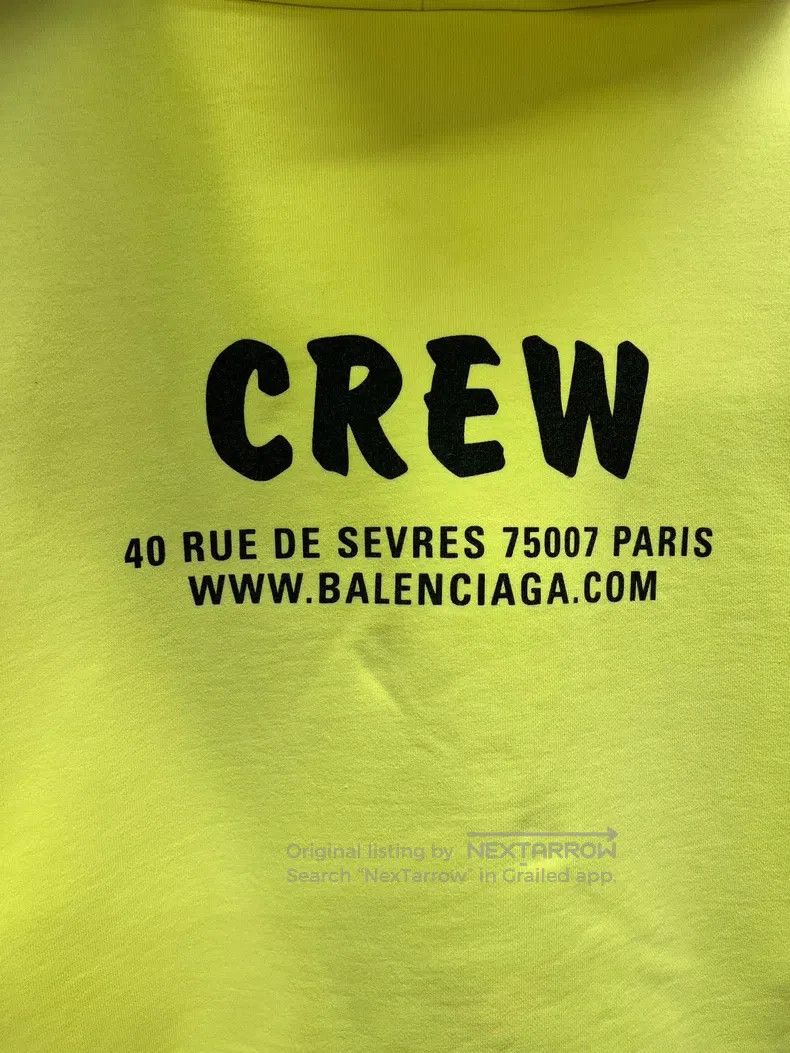 Balenciaga Balenciaga CREW lettering hooded sweatshirt Size US S / EU 44-46 / 1 - 9 Thumbnail