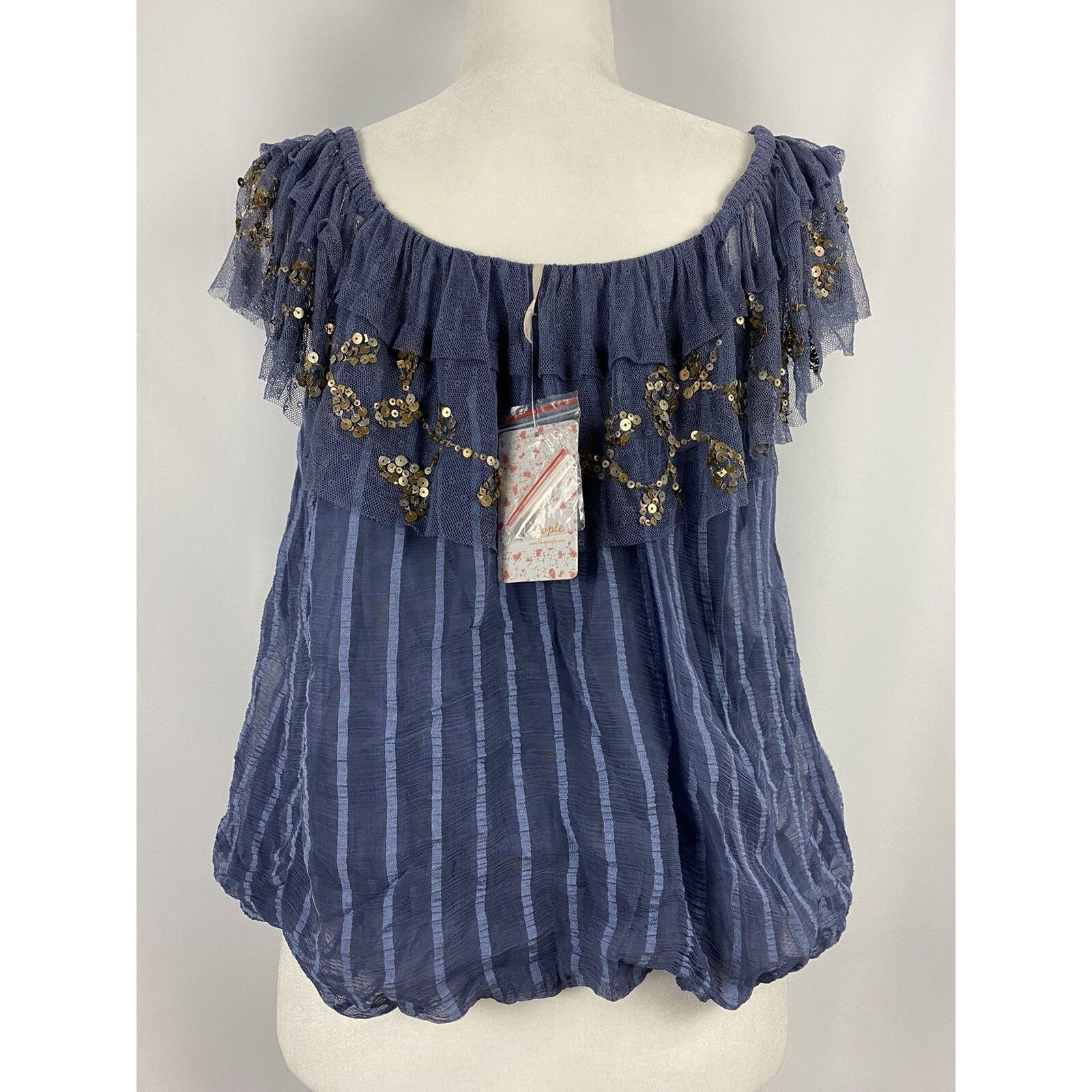 Free People Free People Elisas Of The Sholder Top Wild Blue A003037 Size S / US 4 / IT 40 - 5 Thumbnail