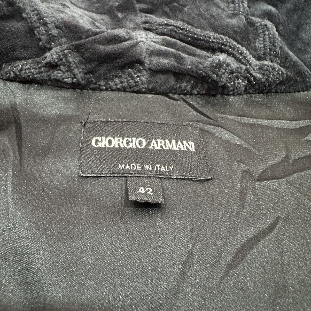 Giorgio Armani Vintage GIORGIO ARMANI Quilted Velvet Jacket Made in Italy Size M / US 6-8 / IT 42-44 - 6 Thumbnail