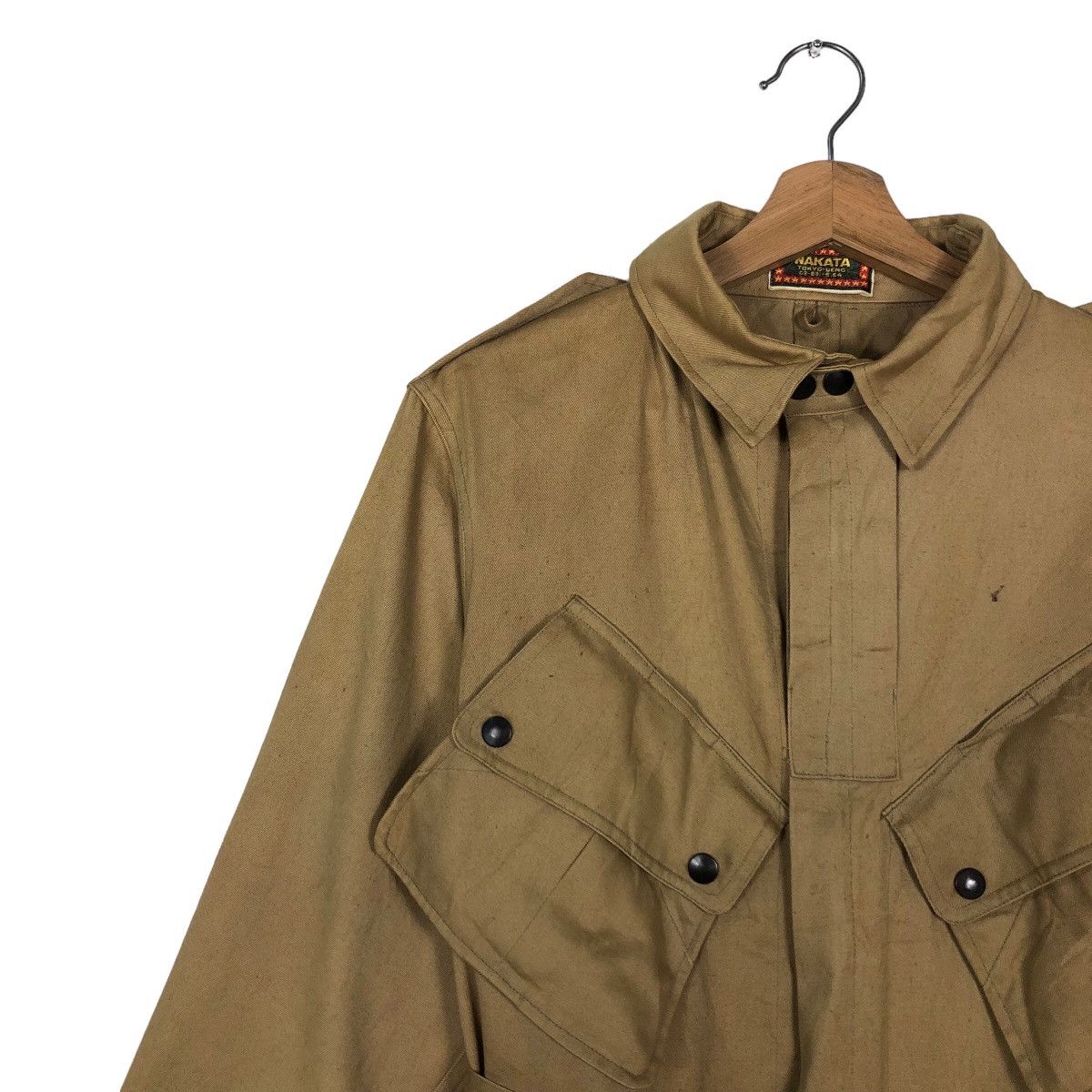 Japanese Brand Vintage Cargo Inspector Jacket Slant Pocket Military Nakata Size US L / EU 52-54 / 3 - 6 Thumbnail
