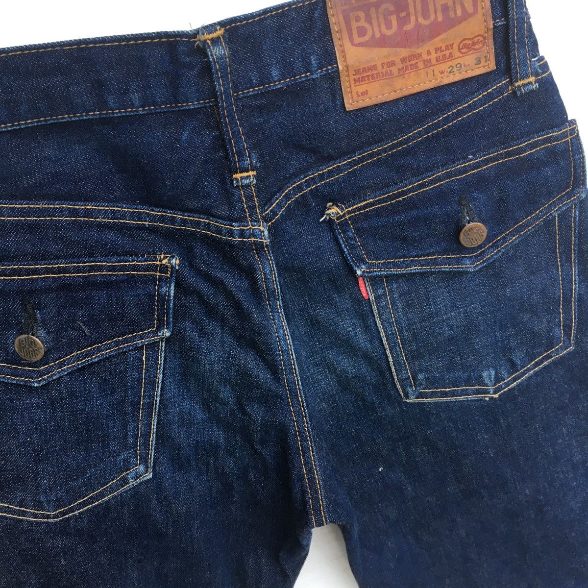 Big John × Vintage 70s VINTAGE BIG JOHN HALF SELVEDGE BUSHPANTS JEANS Size US 28 / EU 44 - 17 Thumbnail