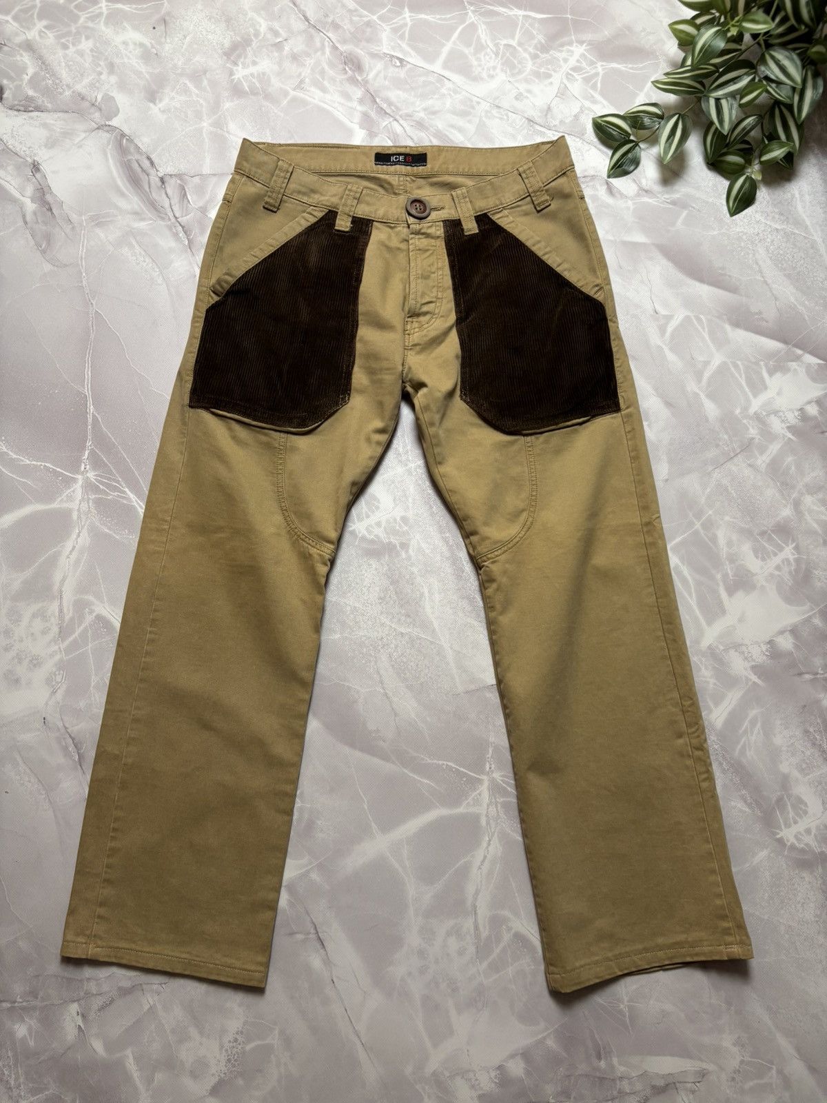 Iceberg Iceberg ICE B Corduroy Pockets Pants Vintage Brown Mens 33 Size US 33 - 1 Thumbnail