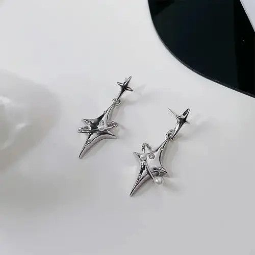 Jewelry Y2K Star Drop Earring Size ONE SIZE - 3 Thumbnail