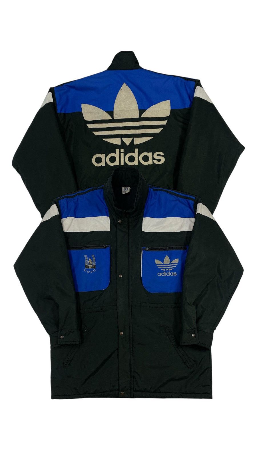 Adidas Vintage Vintage 90s C.C.F.C. Adidas Football Big Logo Winter Jacket Grailed