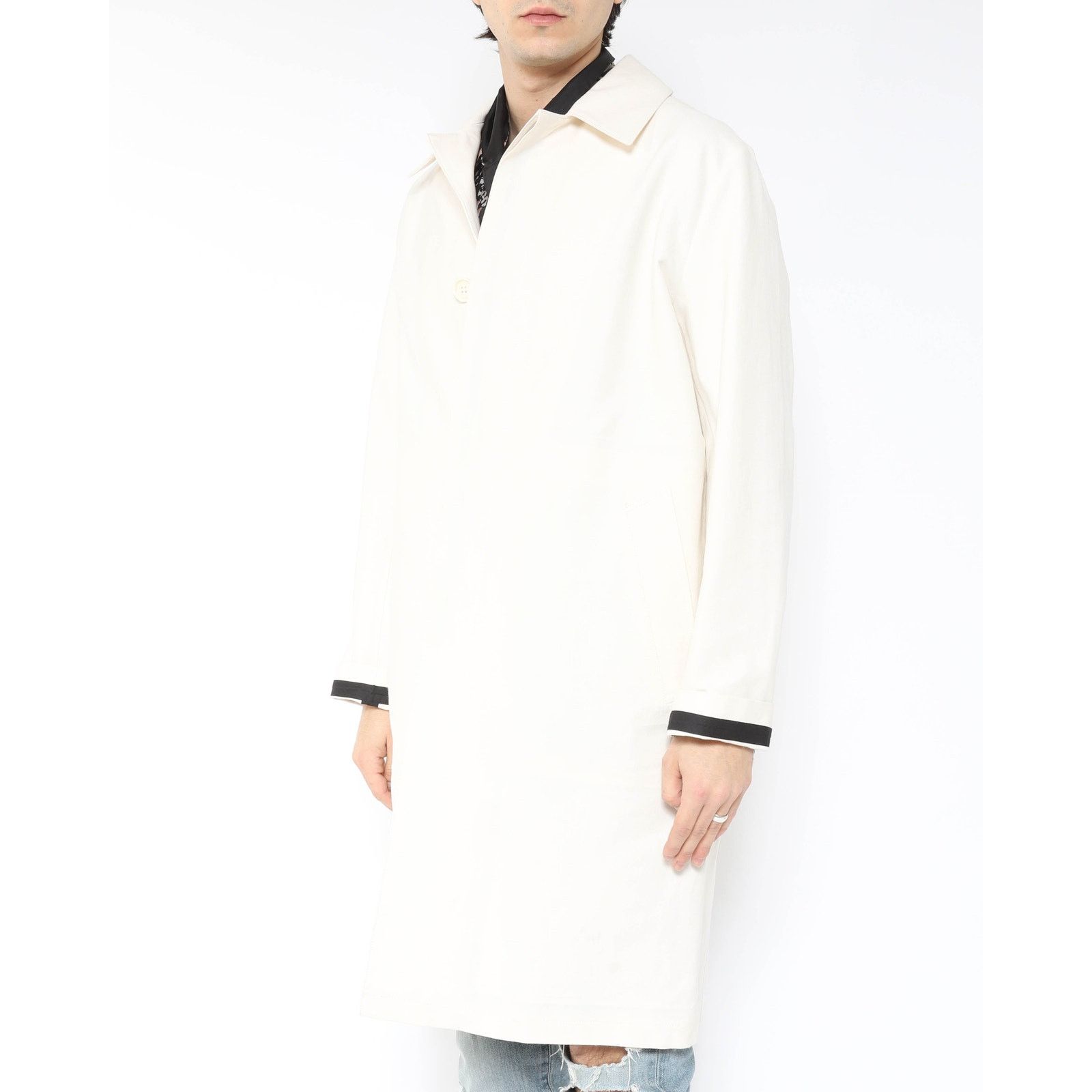 Berluti SS18 Classic Lizard Pocket Coat in Cream Cotton Size US M / EU 48-50 / 2 - 4 Thumbnail