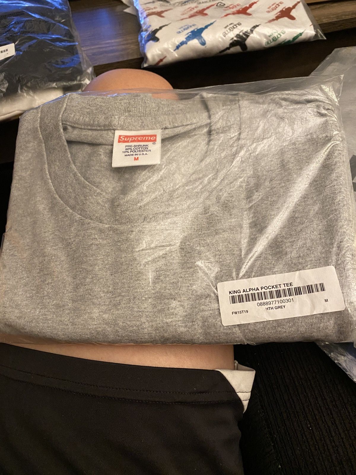 Supreme Supreme Alpha Pocket Tee Grey. Size M New Size US M / EU 48-50 / 2 - 2 Thumbnail