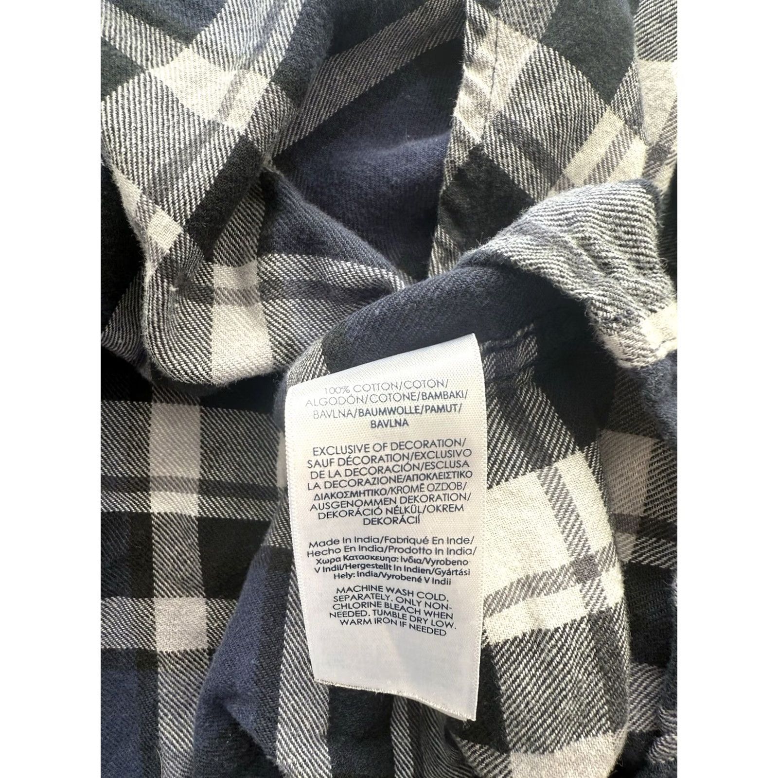 Chaps Chaps Shirt Mens 2XB Black Blue Plaid Long Sleeve Button Down Preppy Money Work Size US XXL / EU 58 / 5 - 4 Thumbnail