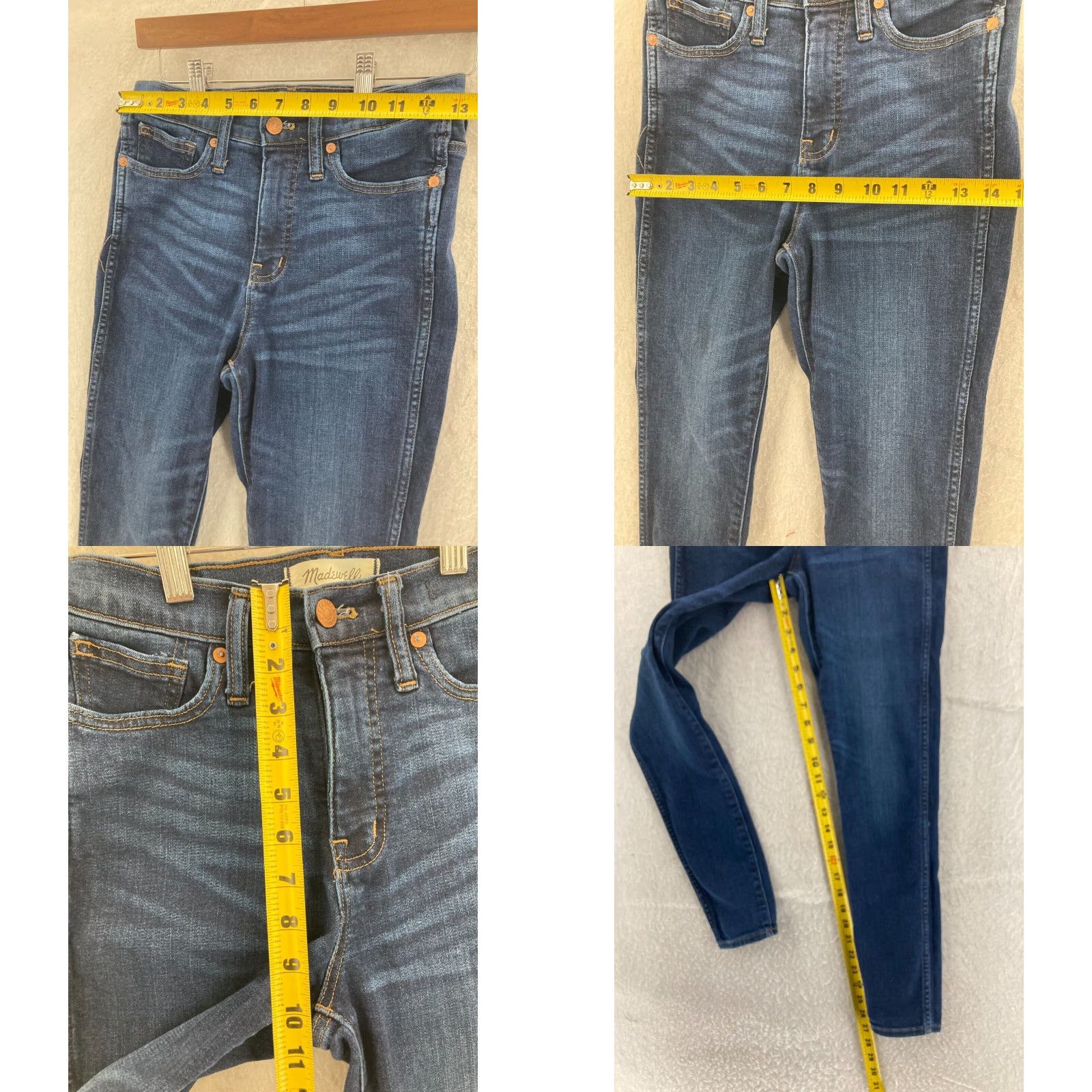 Madewell Madewell Women's High Rise Skinny Jeans Blue Cotton Blend Size 26 Size 26" / US 2 / IT 38 - 2 Thumbnail