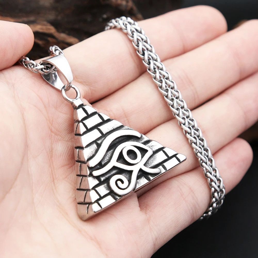 Other Vintage Egyptian Eye Pendant Necklace Size ONE SIZE - 6 Thumbnail