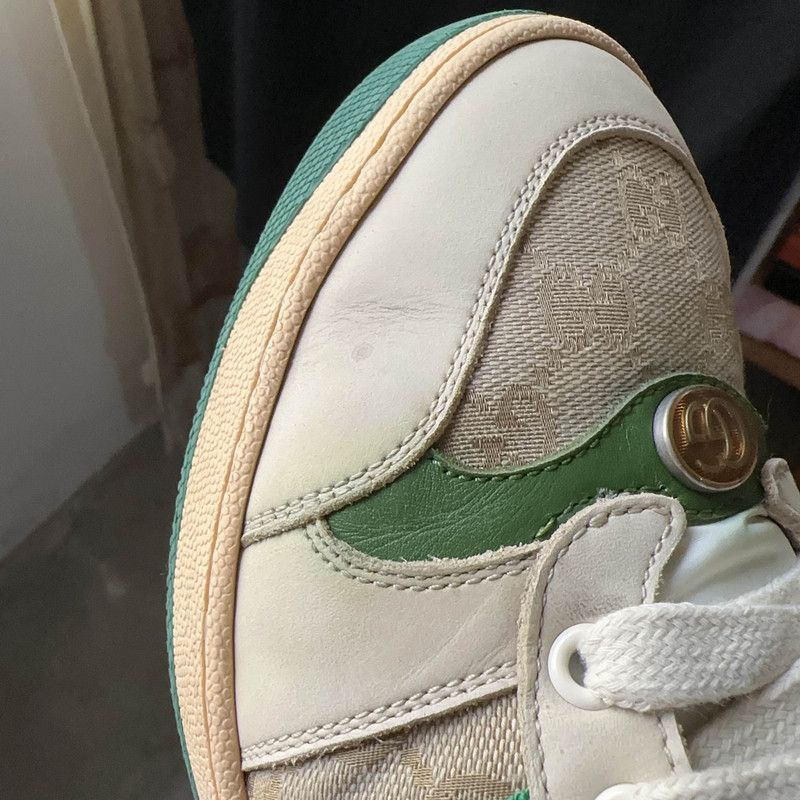 Gucci Gucci Screener Distressed Leather Low-Top Sneakers - Size US 8 / EU 41 - 3 Thumbnail