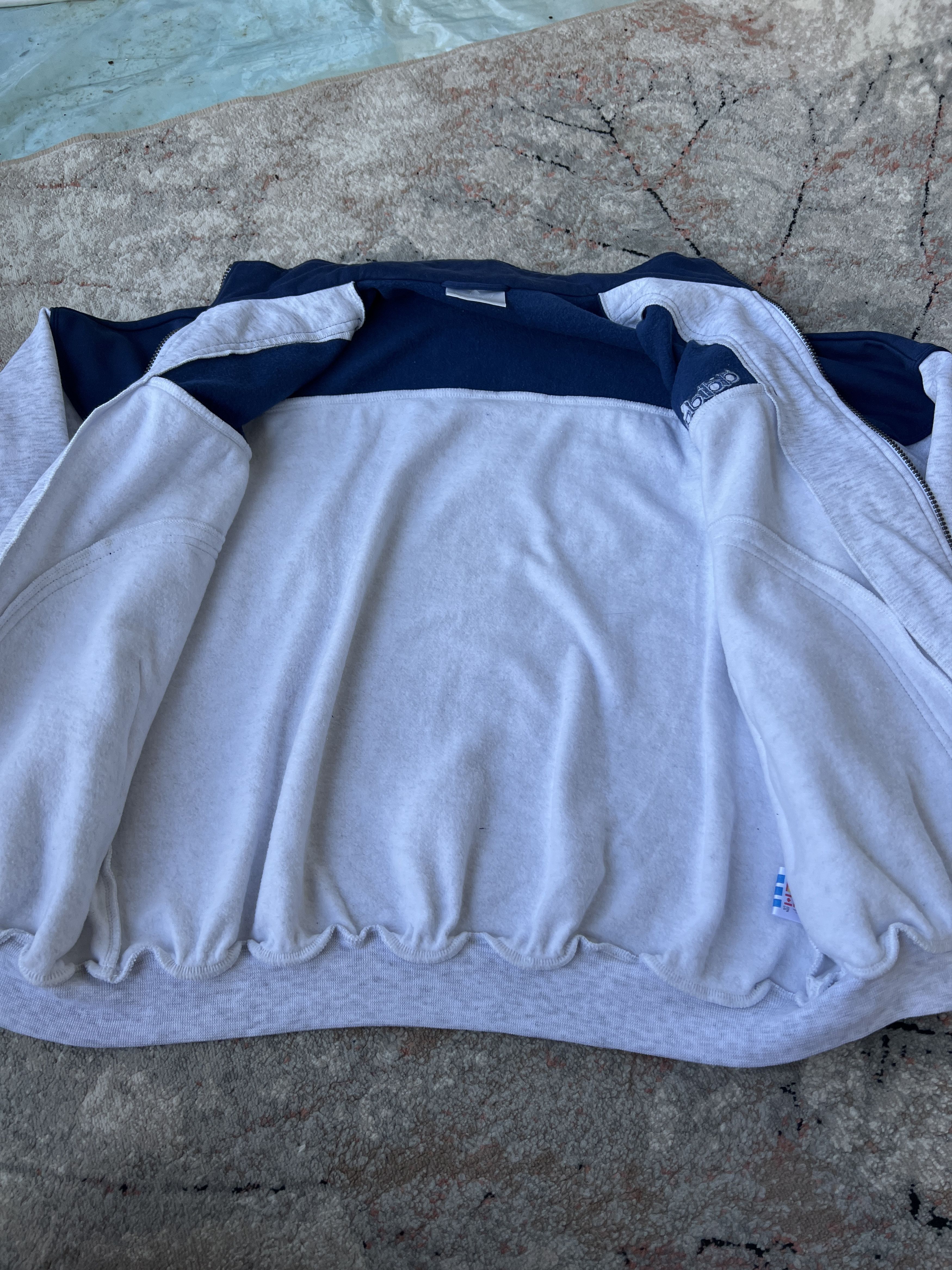 Adidas × Vintage Adidas Vintage Full Zip Sweatshirt Size US L / EU 52-54 / 3 - 3 Thumbnail