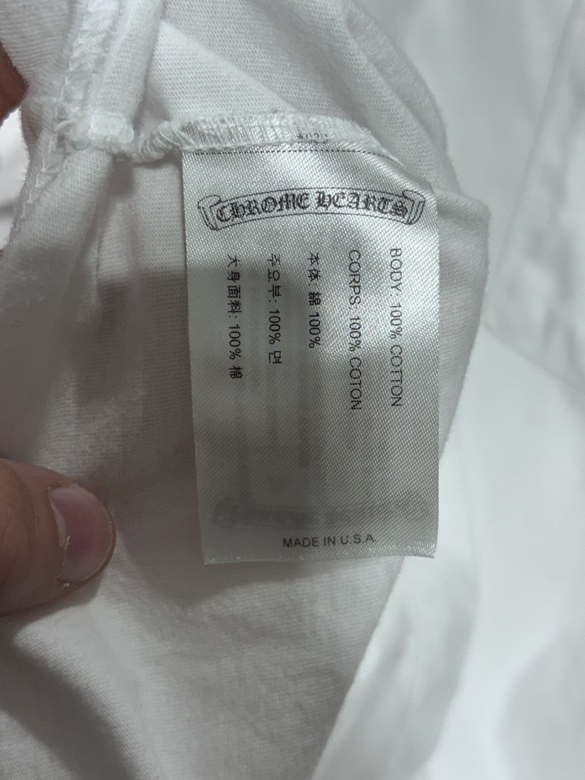 Chrome Hearts Chrome Hearts Scroll Logo White Tee Size US M / EU 48-50 / 2 - 7 Thumbnail