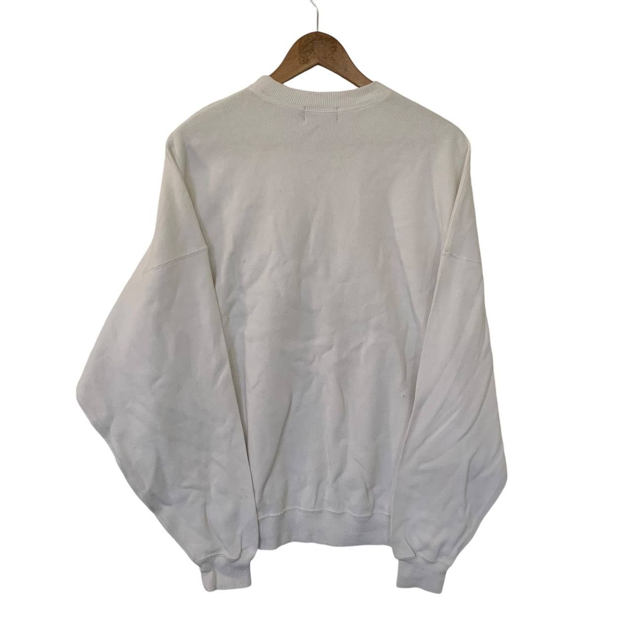 Trussardi × Vintage Rare Fancy Design Trussardi Sweatshirt Luxury Large White Size US L / EU 52-54 / 3 - 4 Thumbnail