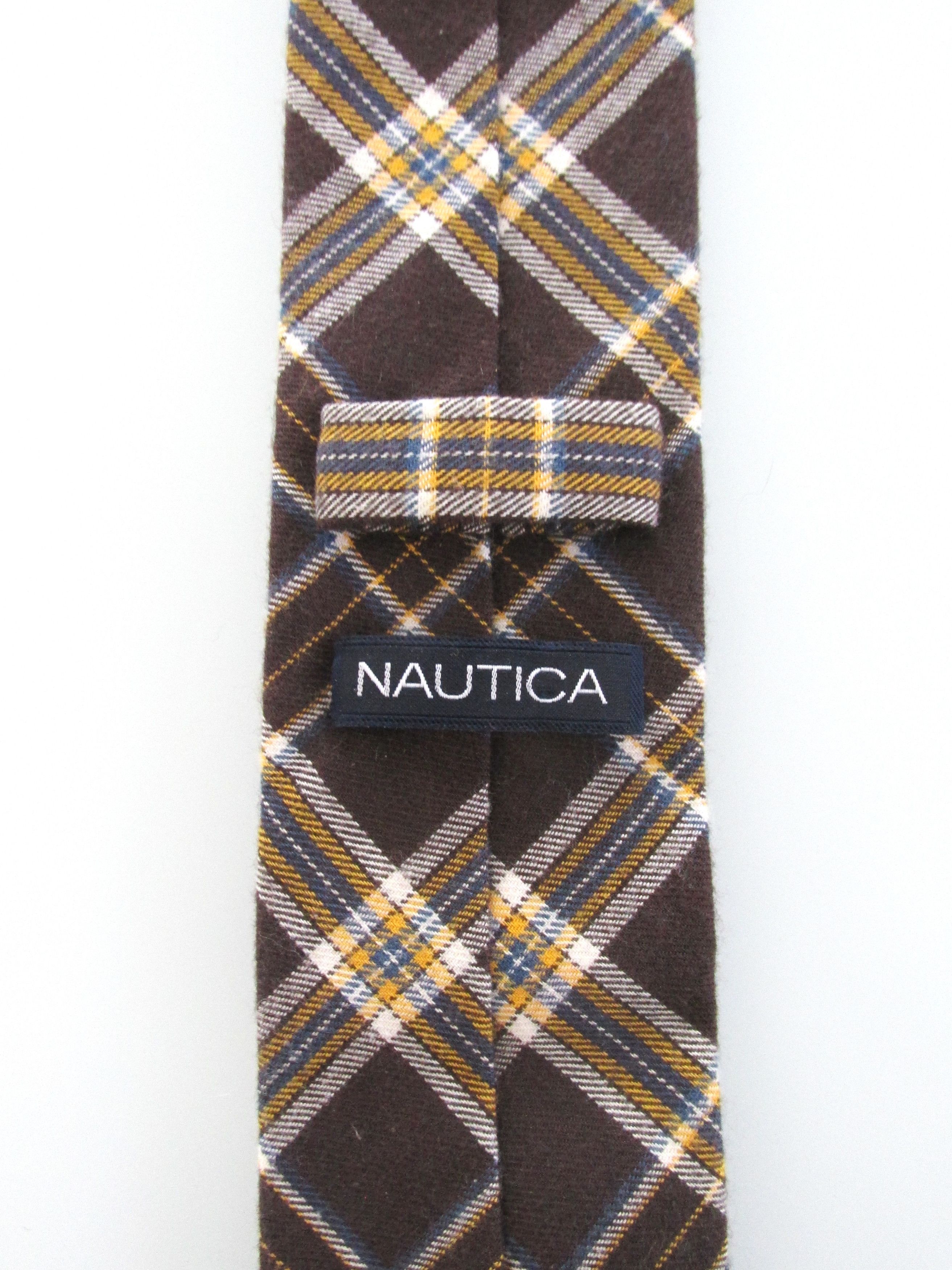 Nautica Nautica Men's Narrow Plaid Cotton Tie Size ONE SIZE - 5 Thumbnail