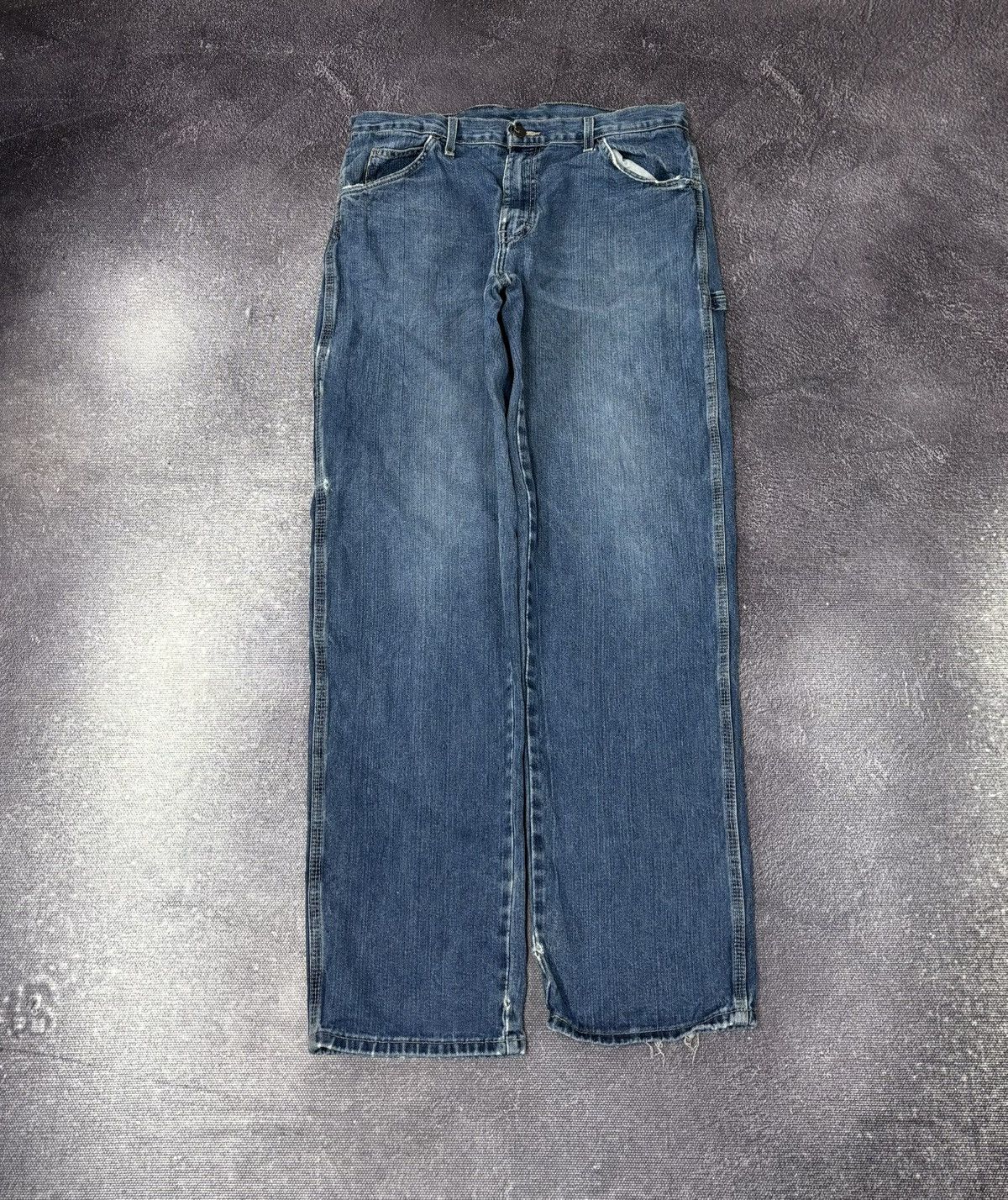 Dickies Vintage Dickies Y2K Relaxed Fit Faded Blue Work Baggy Jeans Size US 34 / EU 50 - 2 Thumbnail