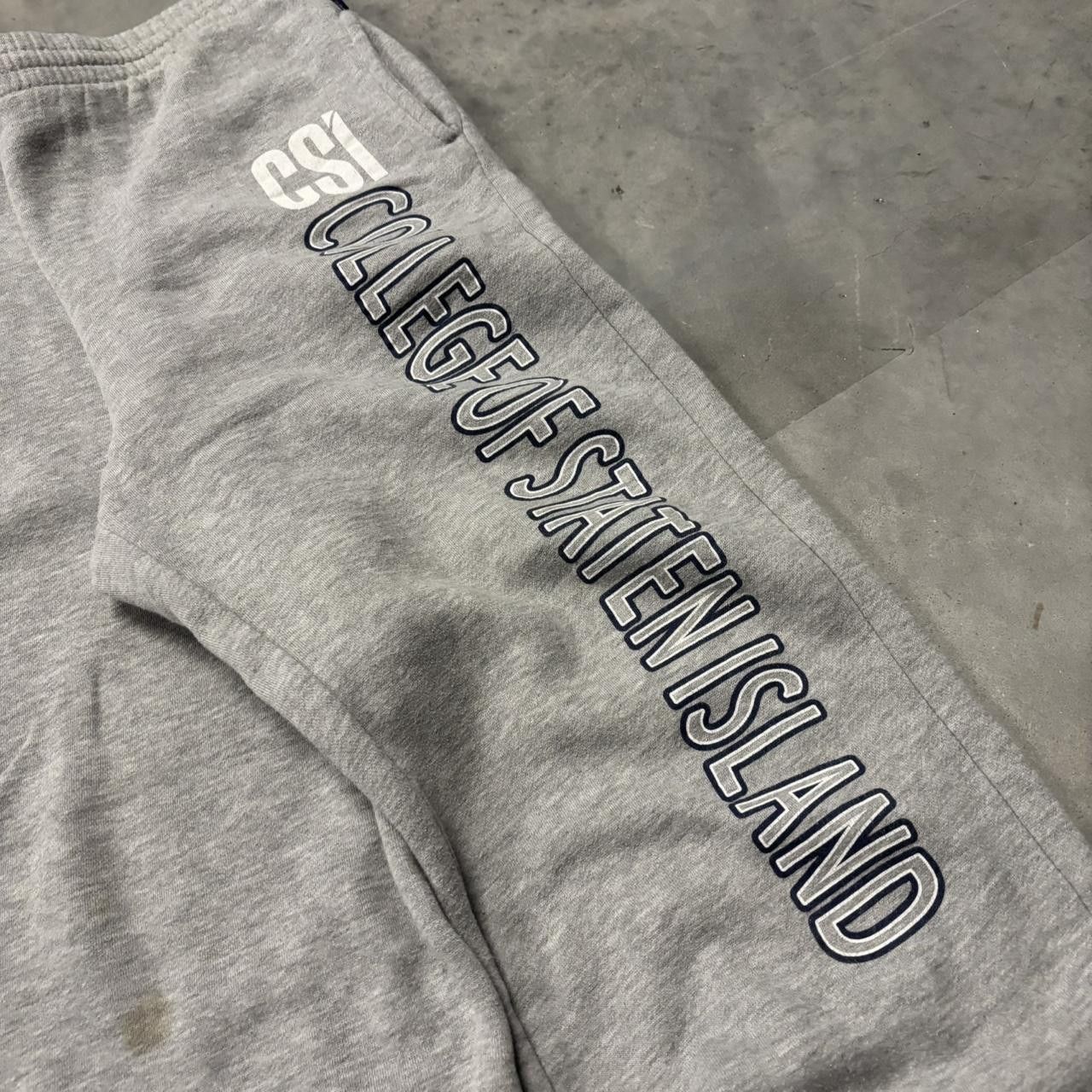 Japanese Brand × Vintage Crazy Vintage Y2K/2000s Light Grey Streetwear Essential Sweatpants! Size US 34 / EU 50 - 5 Thumbnail