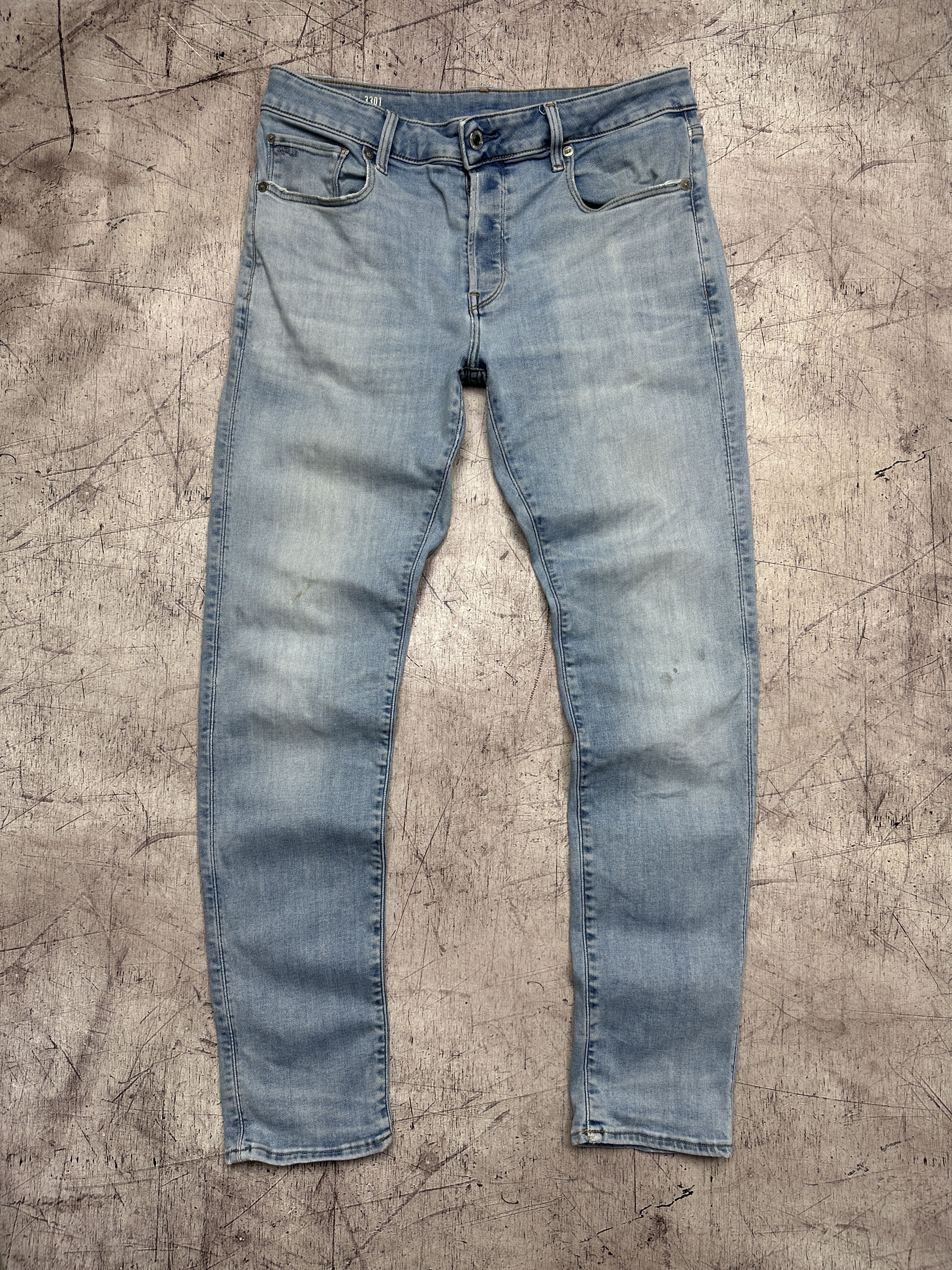 G-Star G Star Raw Mens 3301 Slim Denim Pants Jeans Size US 33 - 4 Thumbnail