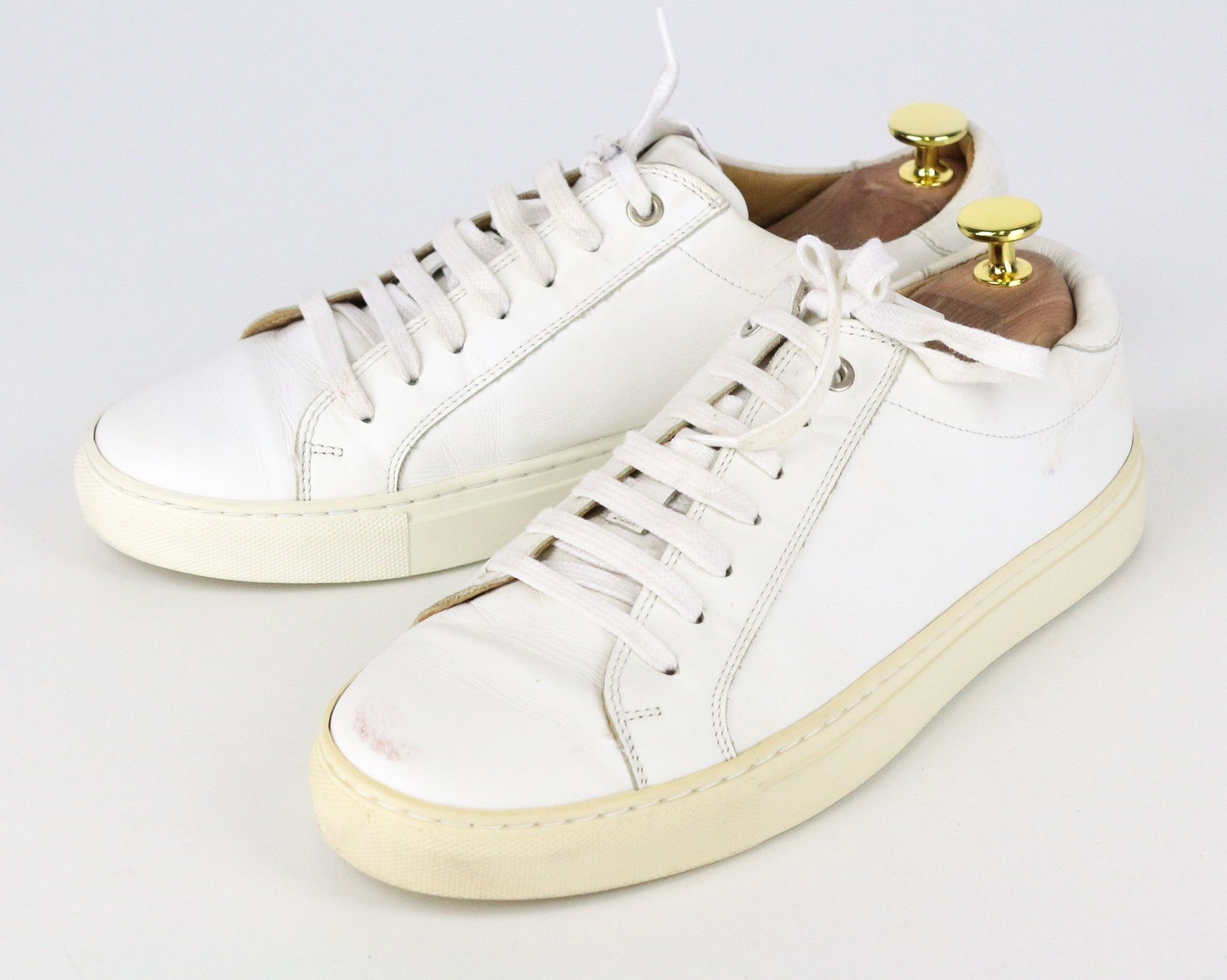 Suitsupply EU39 White Leather Laced Casual Sneakers 73135 Size US 6 / EU 39 - 5 Thumbnail
