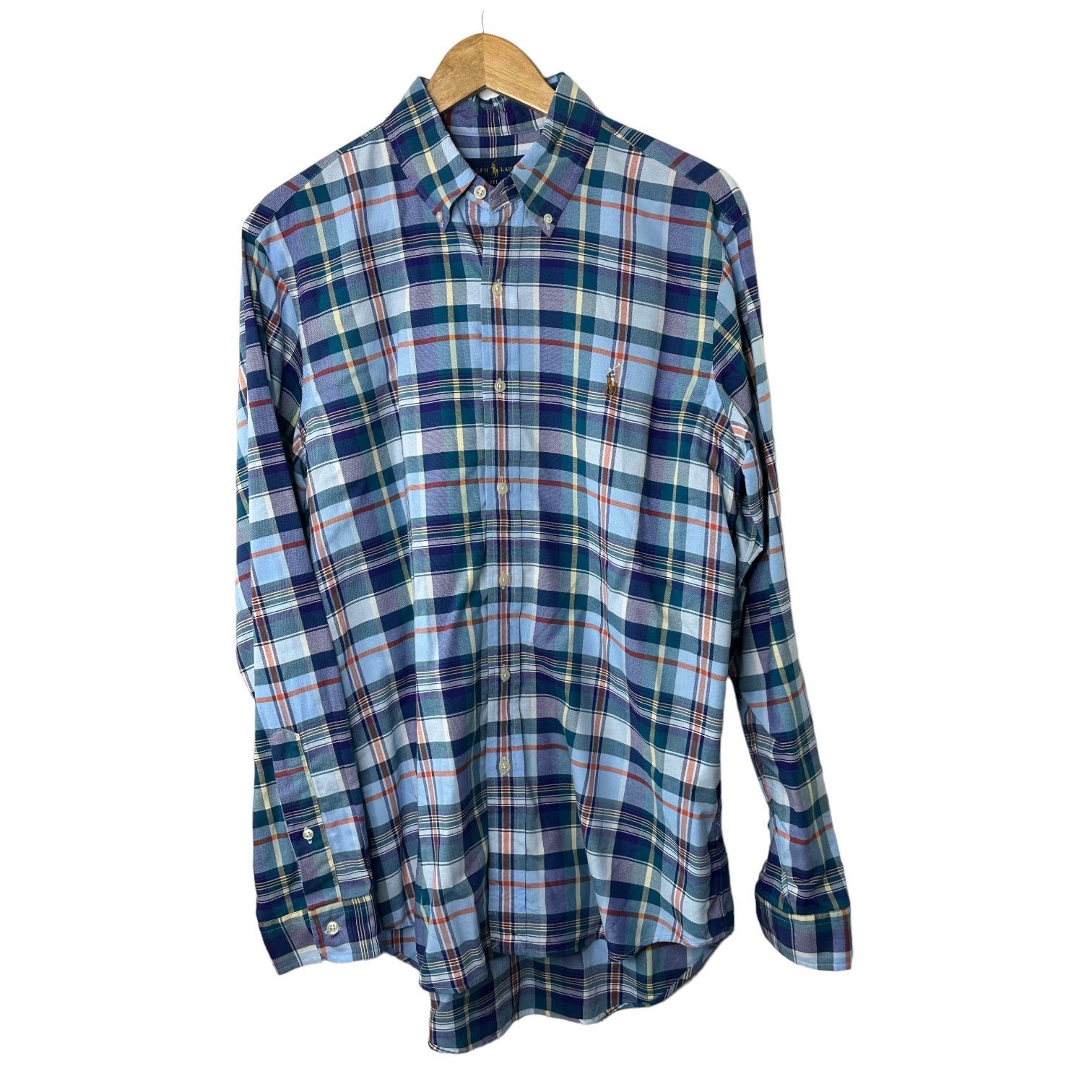 Ralph Lauren Ralph Lauren Blue Plaid Classic Fit Button Up Shirt Size US M / EU 48-50 / 2 - 1 Thumbnail