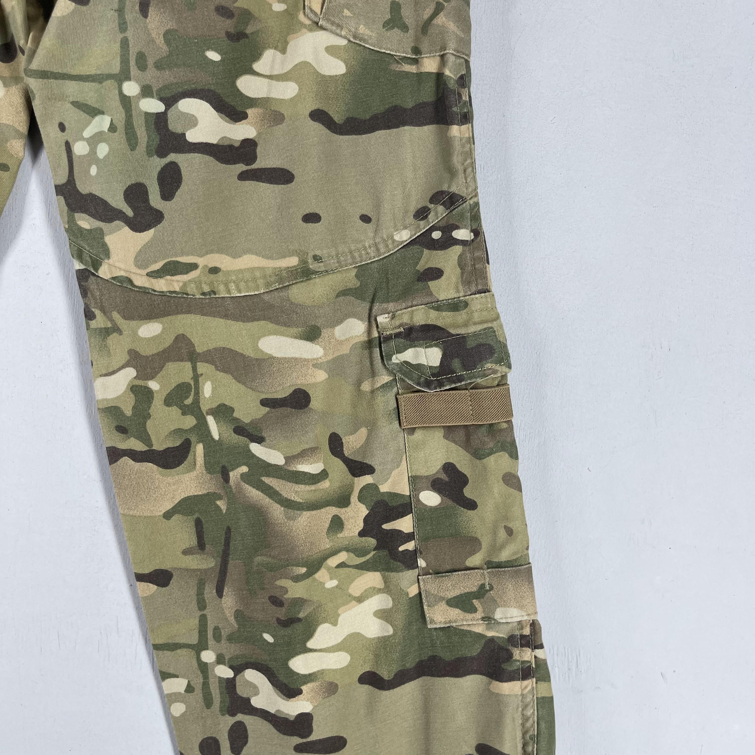 Vintage W28 L28 Vintage Military Camouflage Cargo Drawstring Pant Size US 27 - 10 Thumbnail