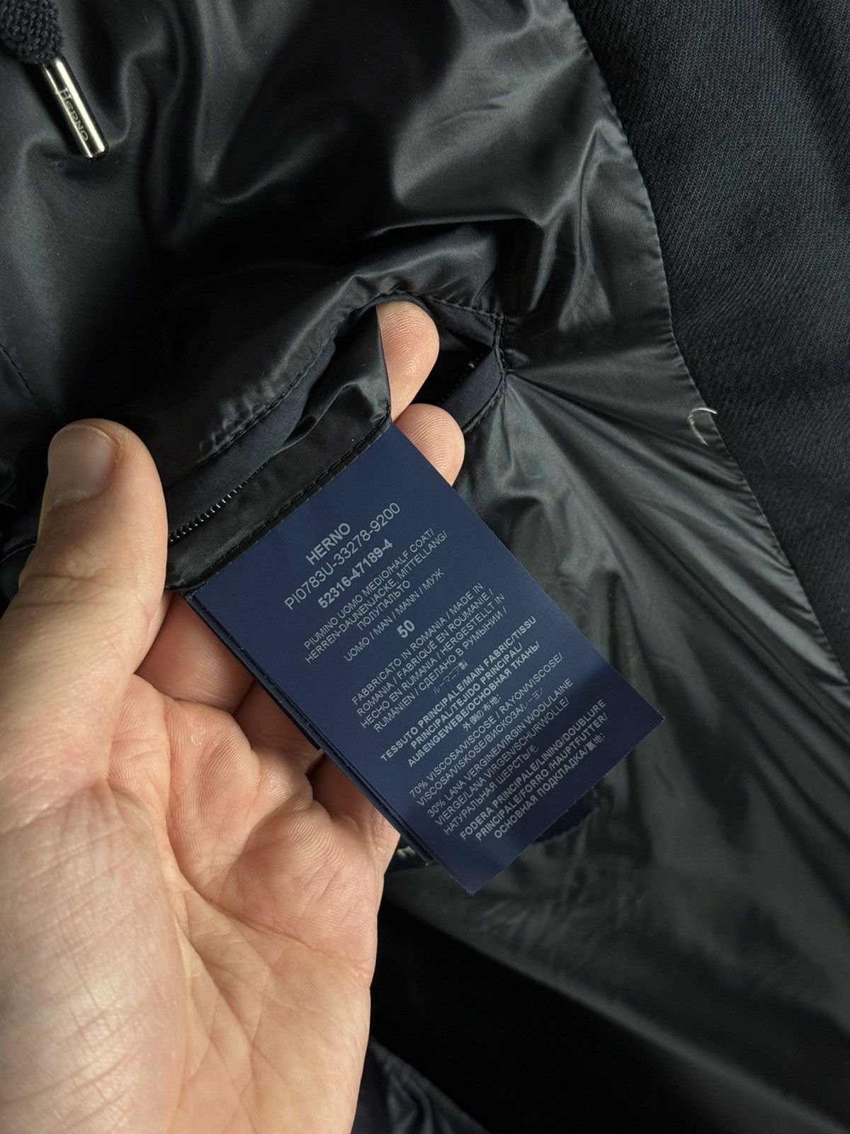 Herno HERNO Norfolk Men's Down Jacket Navy Blue Size 50 Size US M / EU 48-50 / 2 - 20 Thumbnail