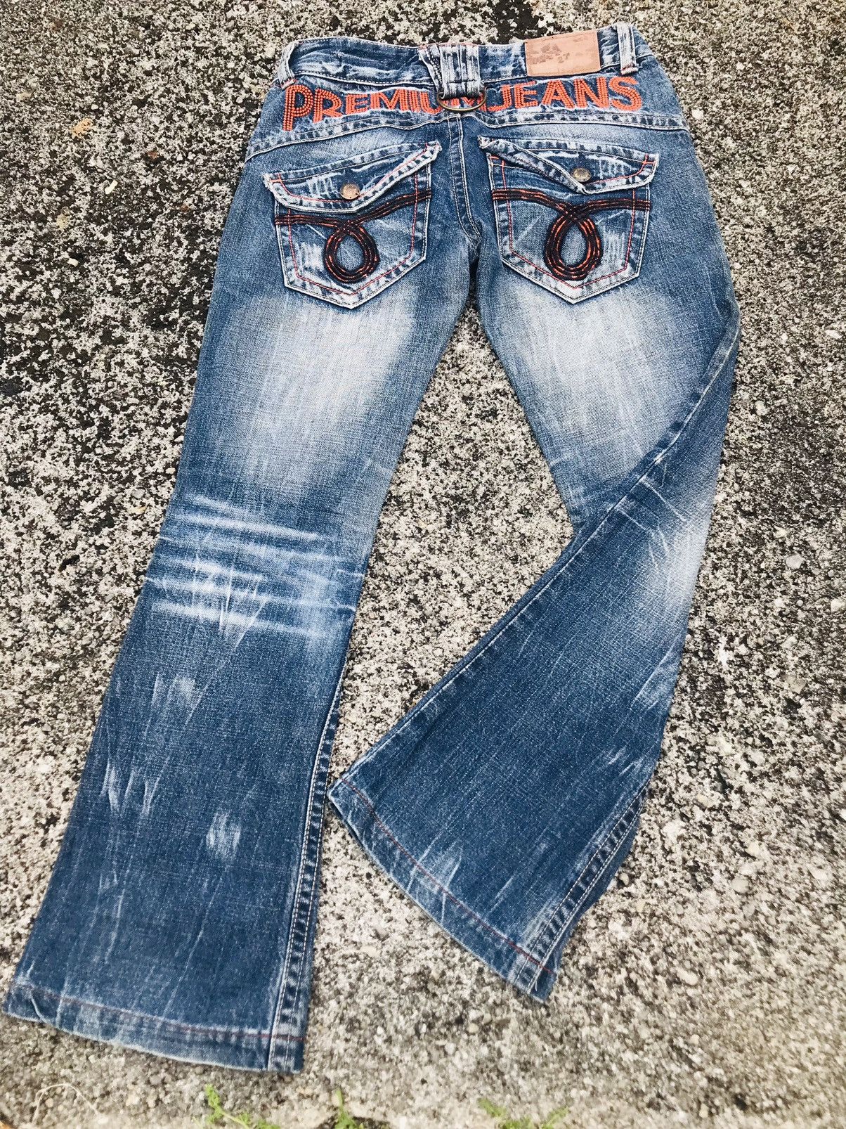 Other Vintage Spellout Premium Flared Jeans Size US 30 / EU 46 - 1 Thumbnail