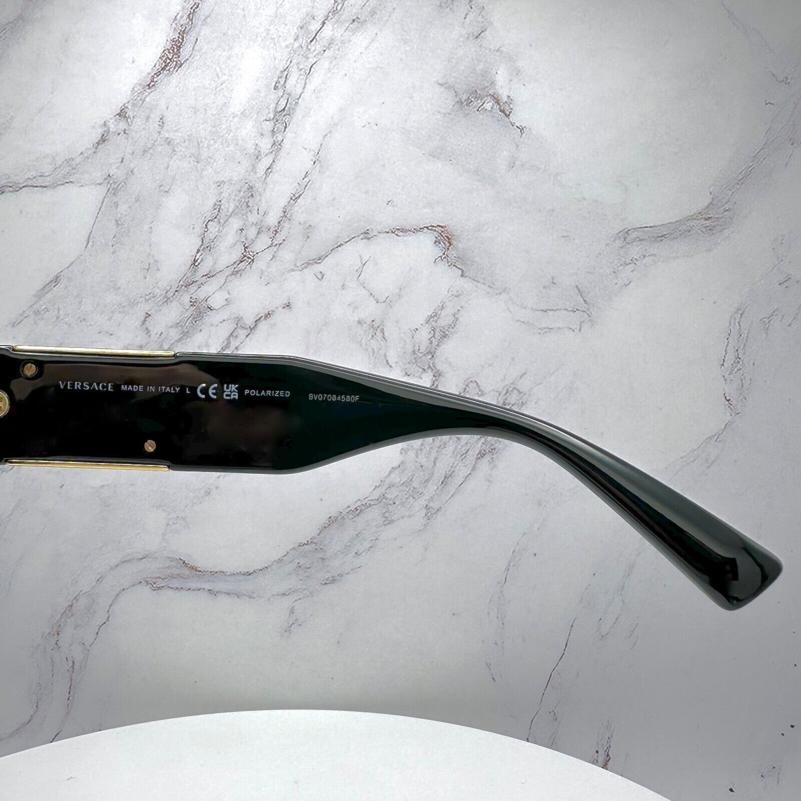 Versace New VERSACE Sunglasses Polarized Black Gold Medusa Square Size ONE SIZE - 12 Thumbnail