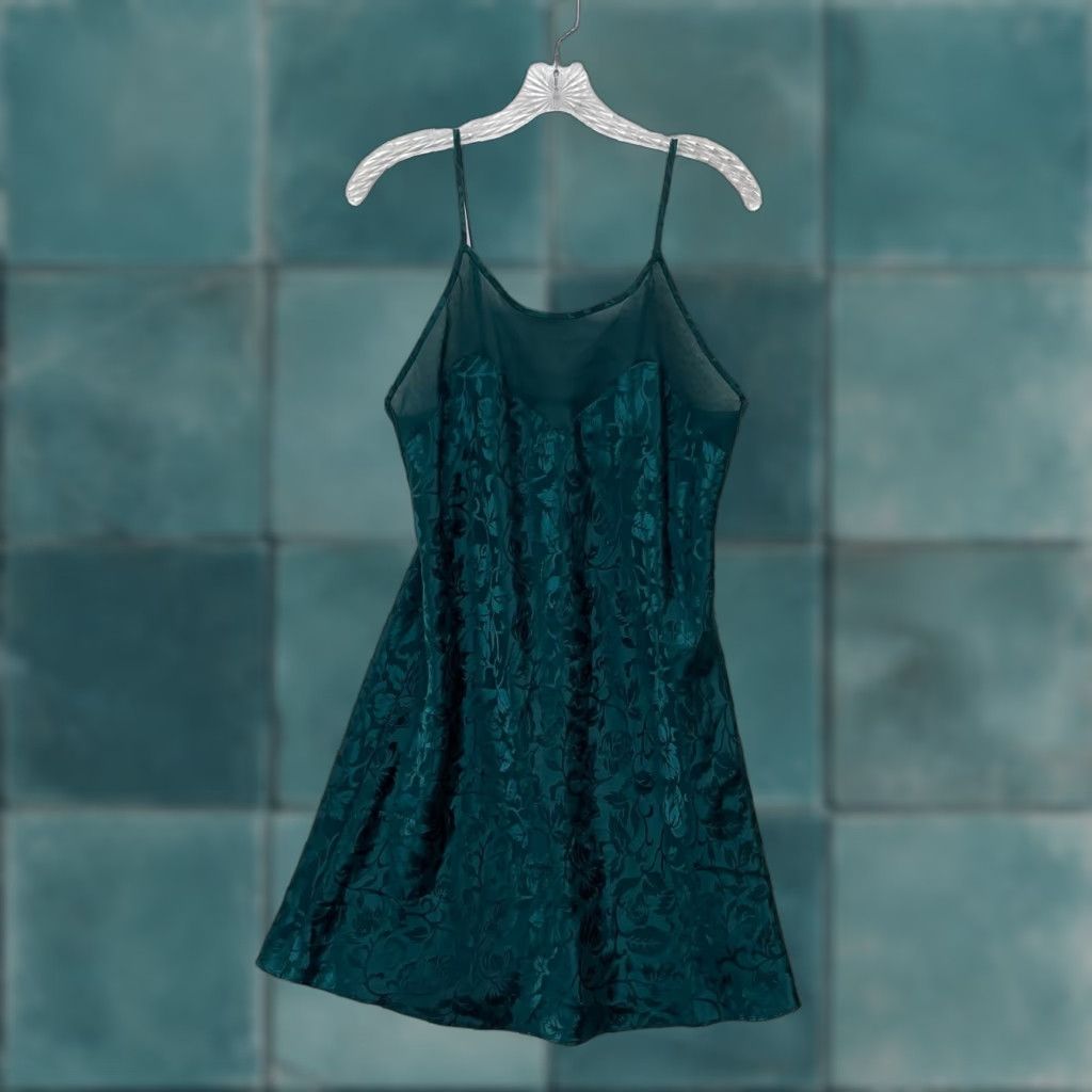 grunge 90s slip dress tie dye slip dress in green fairy haze