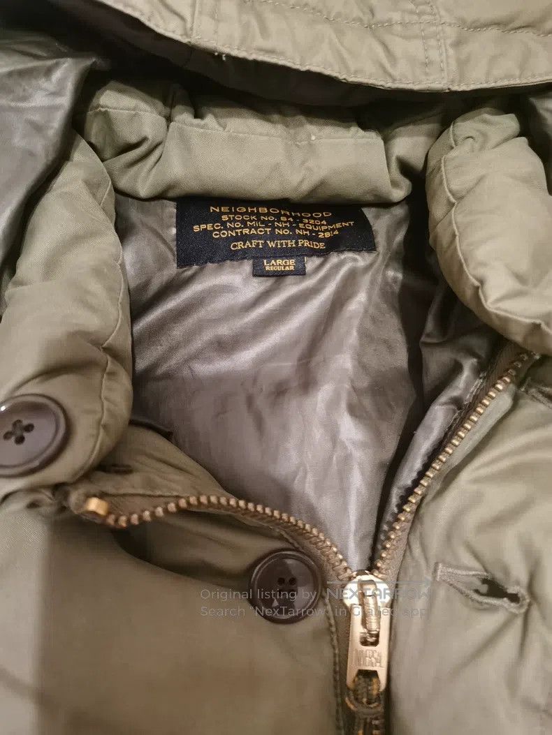 Neighborhood Neighborhood Military Green L Size Down Jacket Size US L / EU 52-54 / 3 - 2 Thumbnail