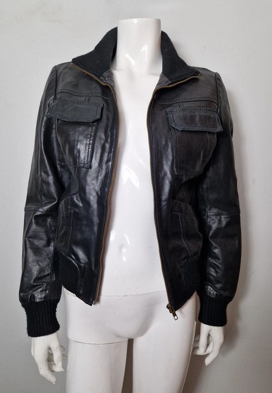 If Six Was Nine vintage black leather biker jacket Size XS / US 0-2 / IT 36-38 - 4 Thumbnail