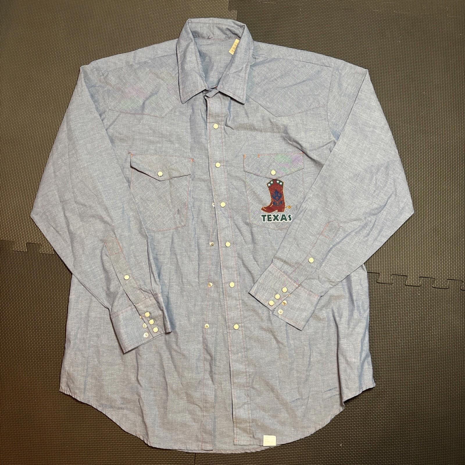 Wrangler Western Pearl Snap Shirt Mens XLT Button Blue Long Sleeve Size US XL / EU 56 / 4 - 1 Thumbnail