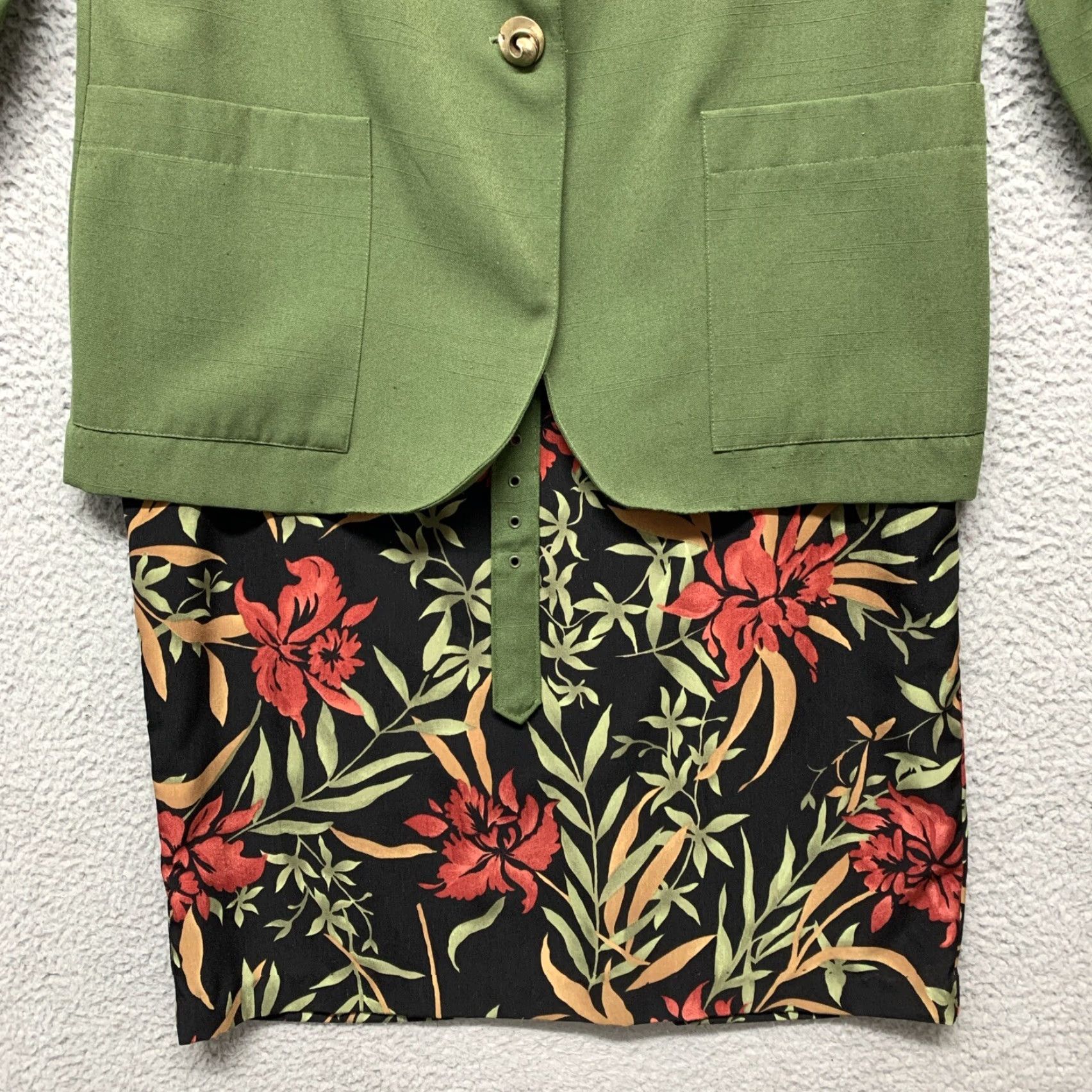 Lee Kathie Lee Dress 6" Slit Sz 8/10, Requirements Petite Jacket W/Belt 2 Pockets Size M / US 6-8 / IT 42-44 - 3 Thumbnail