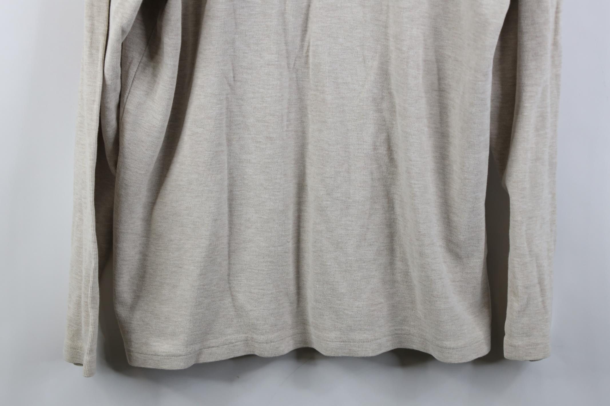 Vintage Vintage 90s Streetwear Waffle Knit Henley T-Shirt Beige Size US L / EU 52-54 / 3 - 3 Thumbnail