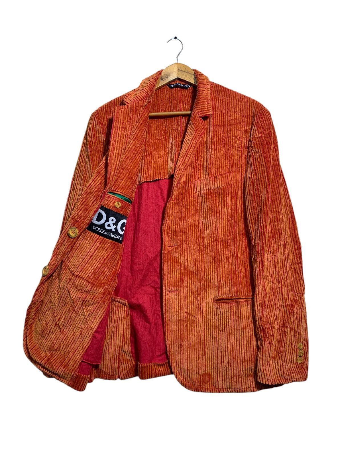Dolce & Gabbana 🔥D&G CORDUROY ORANGE JACKETS ITALY Size US M / EU 48-50 / 2 - 1 Thumbnail