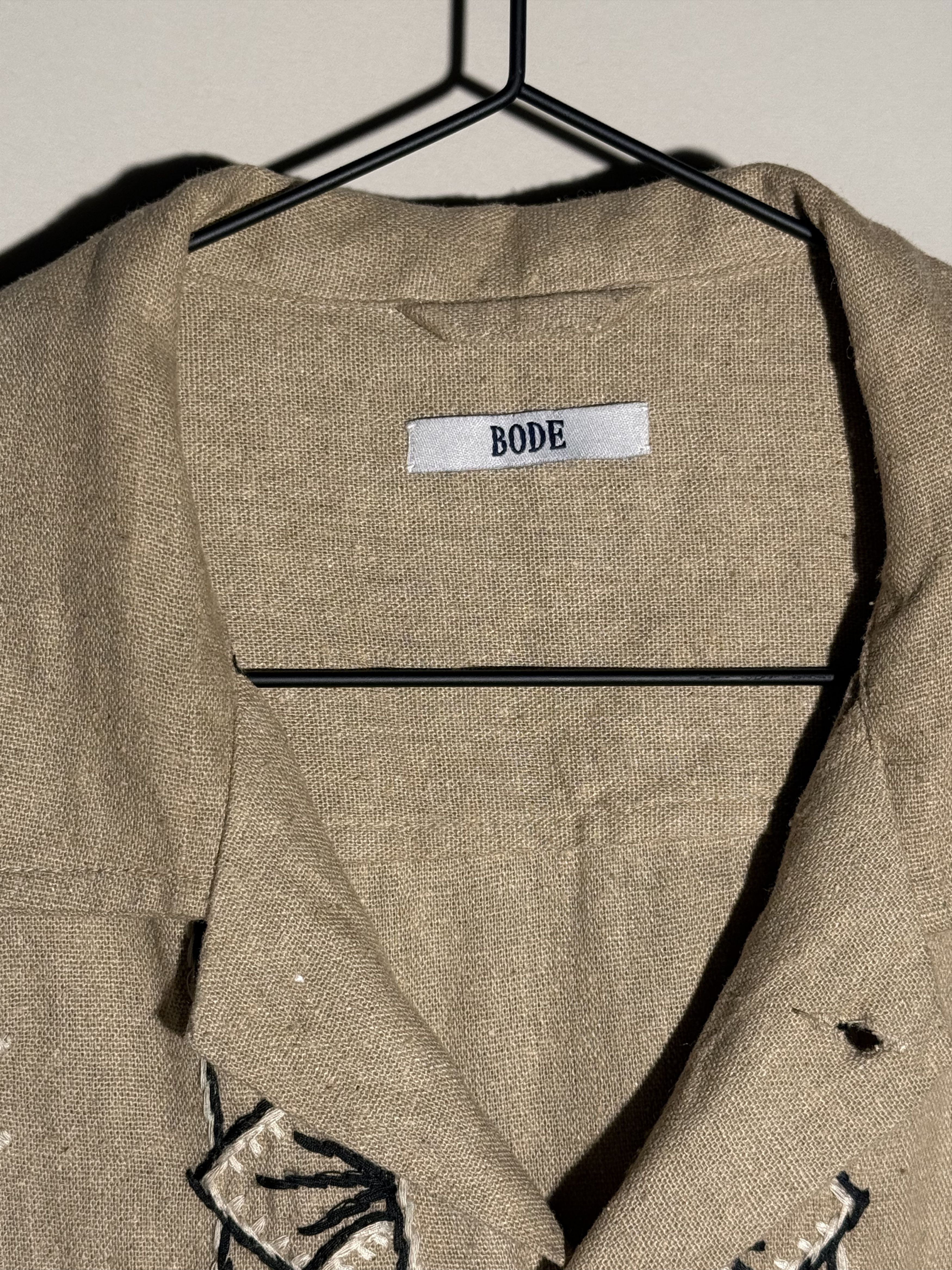 Bode Bode Khaki Embroidered Long Sleeve Shirt Size US M / EU 48-50 / 2 - 4 Thumbnail