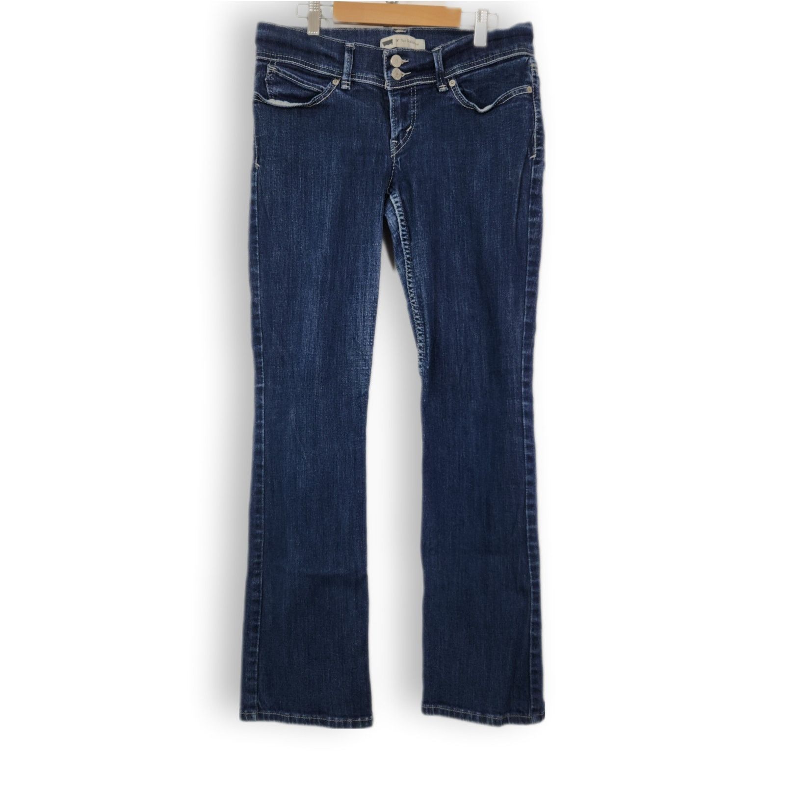 Levi's 2000s 524 Super Low Levi's Jeans Straight Dark Wash 9 Size 32" / US 10 / IT 46 - 2 Thumbnail