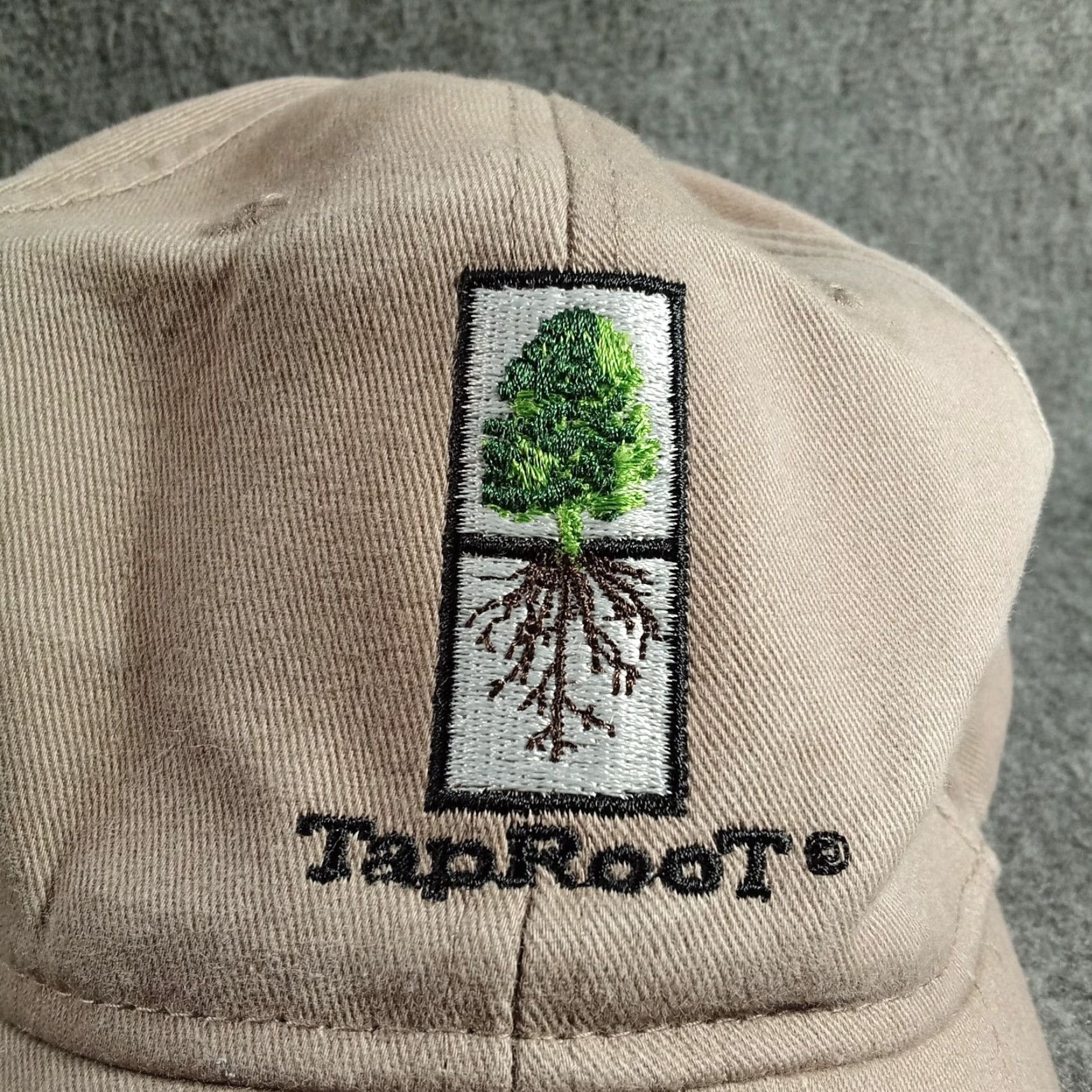 Roots Tap Root Hat Cap Adjustable Men Tan Green Embordered Logo Outdoor Cap America Baseball Hat One Size Brown Autumn Winter Spring Summer Mens Size ONE SIZE - 2 Thumbnail