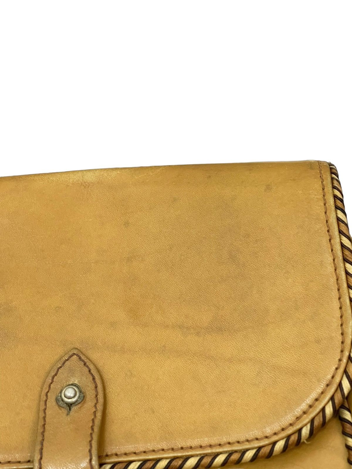 Japanese Brand Cross Body Vtg Trussardi Italy Full Leather Bag 1🟩 Size ONE SIZE - 12 Thumbnail