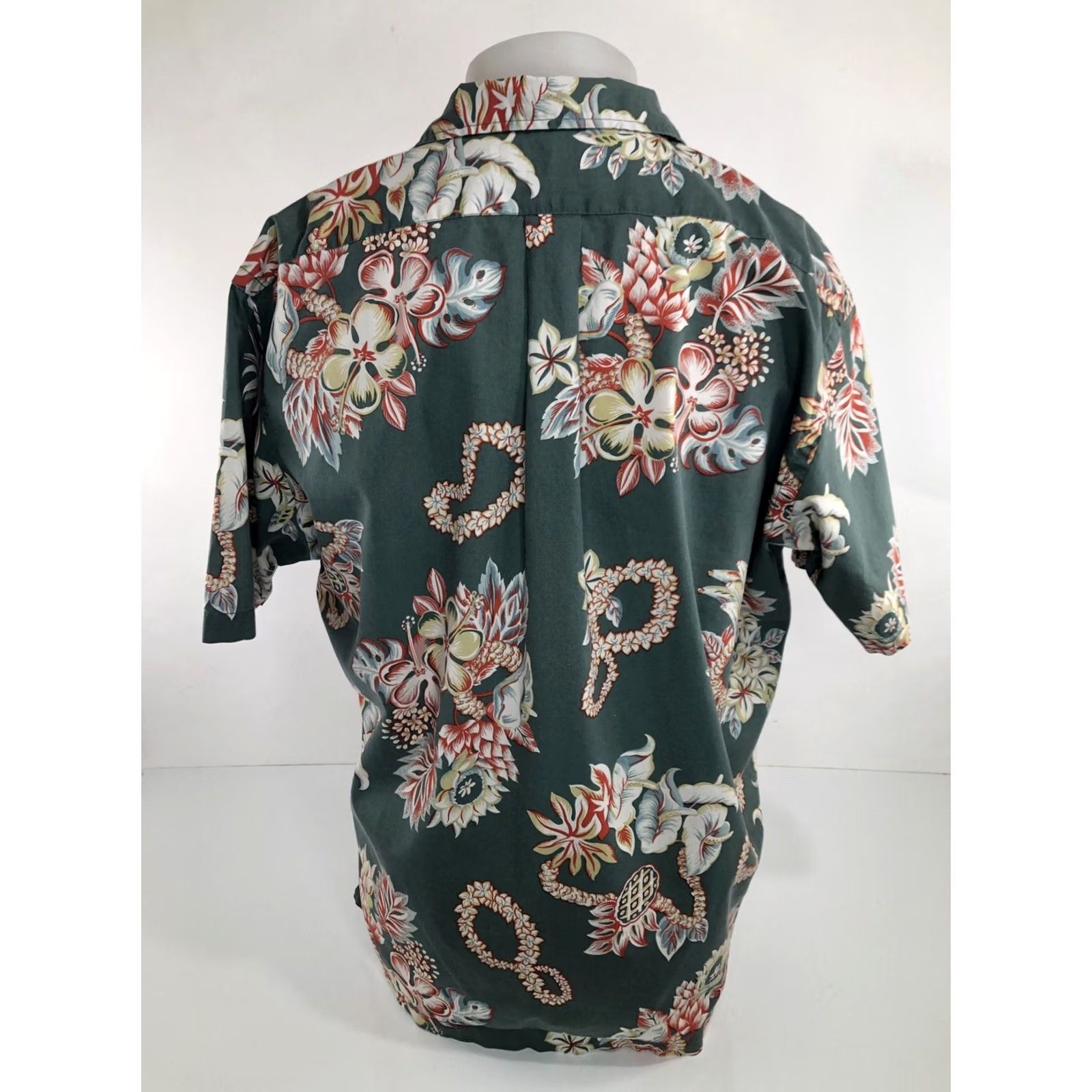 Vintage Polo Sport Ralph Lauren Vintage Hawaiian Aloha Floral L / XL Tall Shirt Short Sleeve Button-Up Men Green LT 90s Concert Theme Boys Girls Mens Womens Size US L / EU 52-54 / 3 - 4 Thumbnail