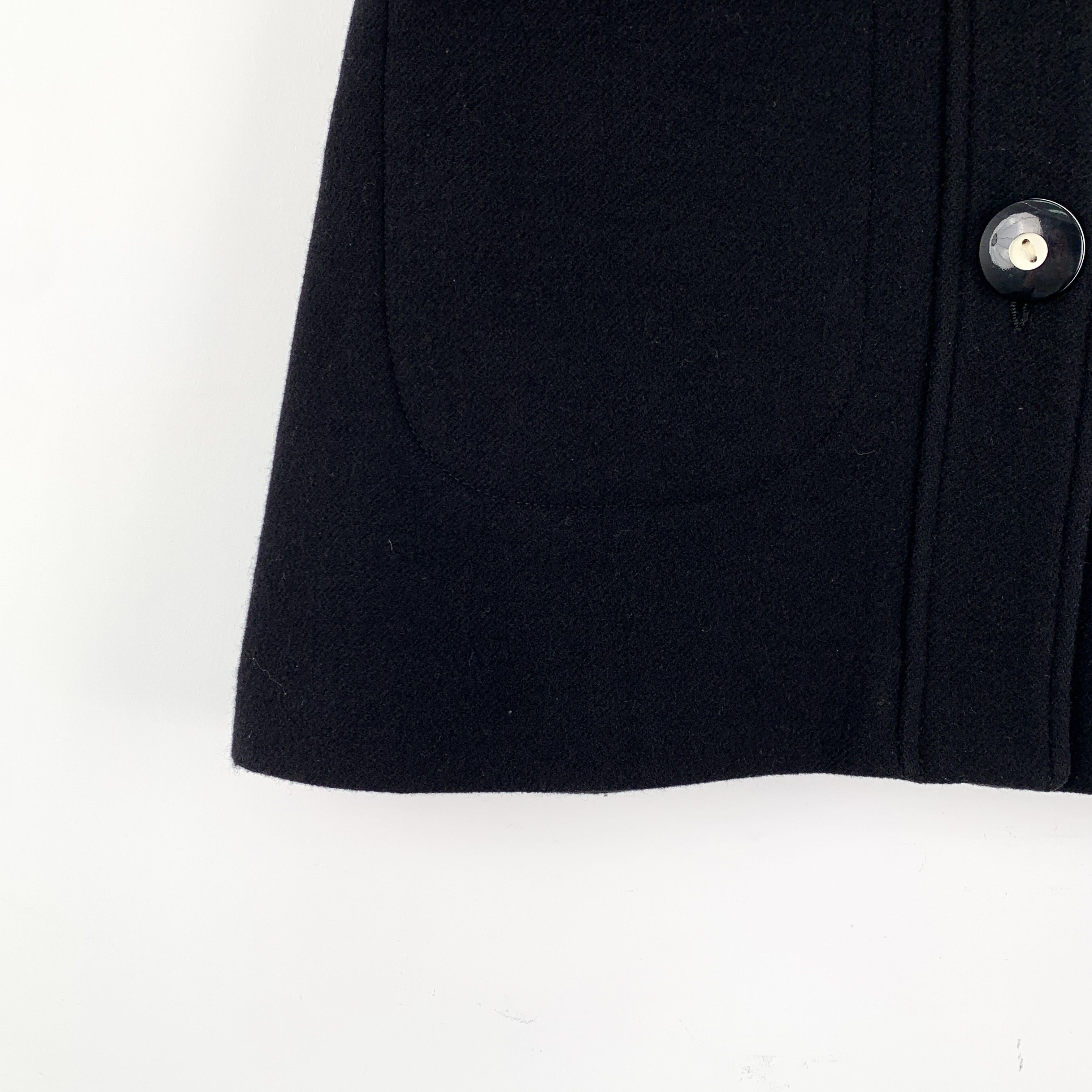 Miu Miu Miu Miu Knit Skirt Black Wool Buttoned Midi (Size M) Size 27" / US 4 / IT 40 - 6 Thumbnail