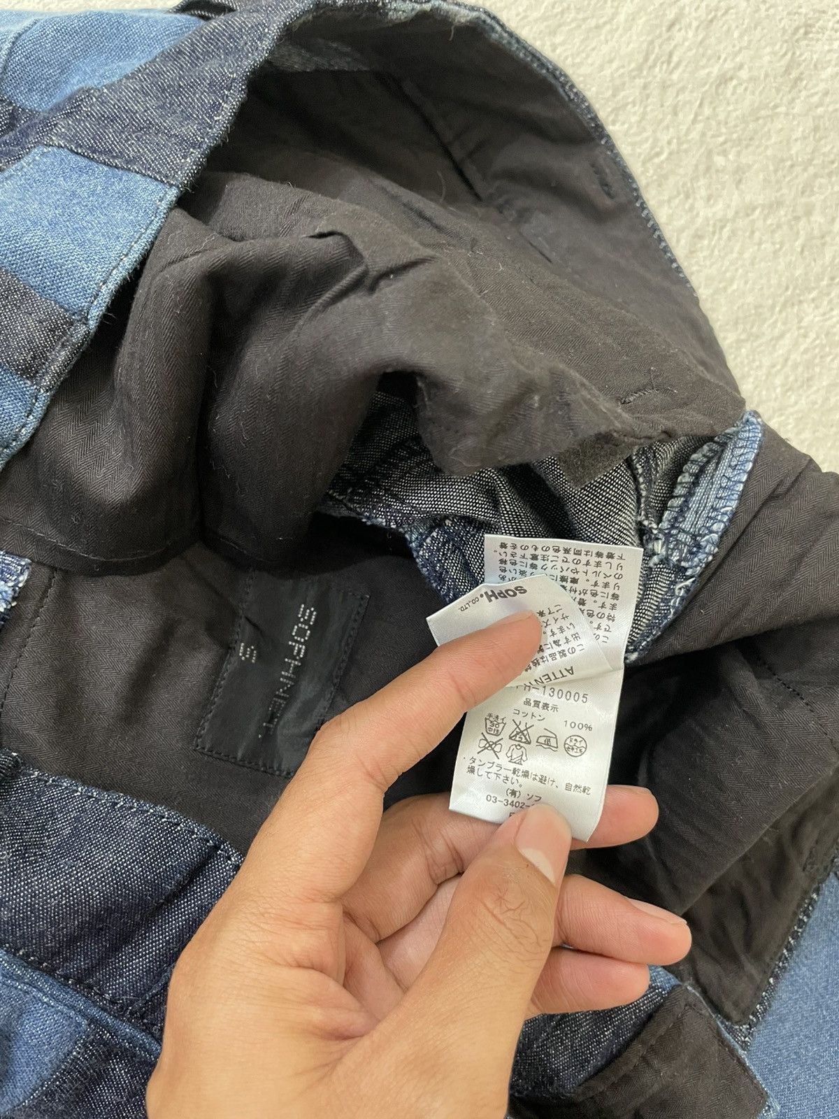 If Six Was Nine 2000s Patchwork Denim Pants Blue Mixed Panel Y2K hysteric Size US 31 - 5 Thumbnail