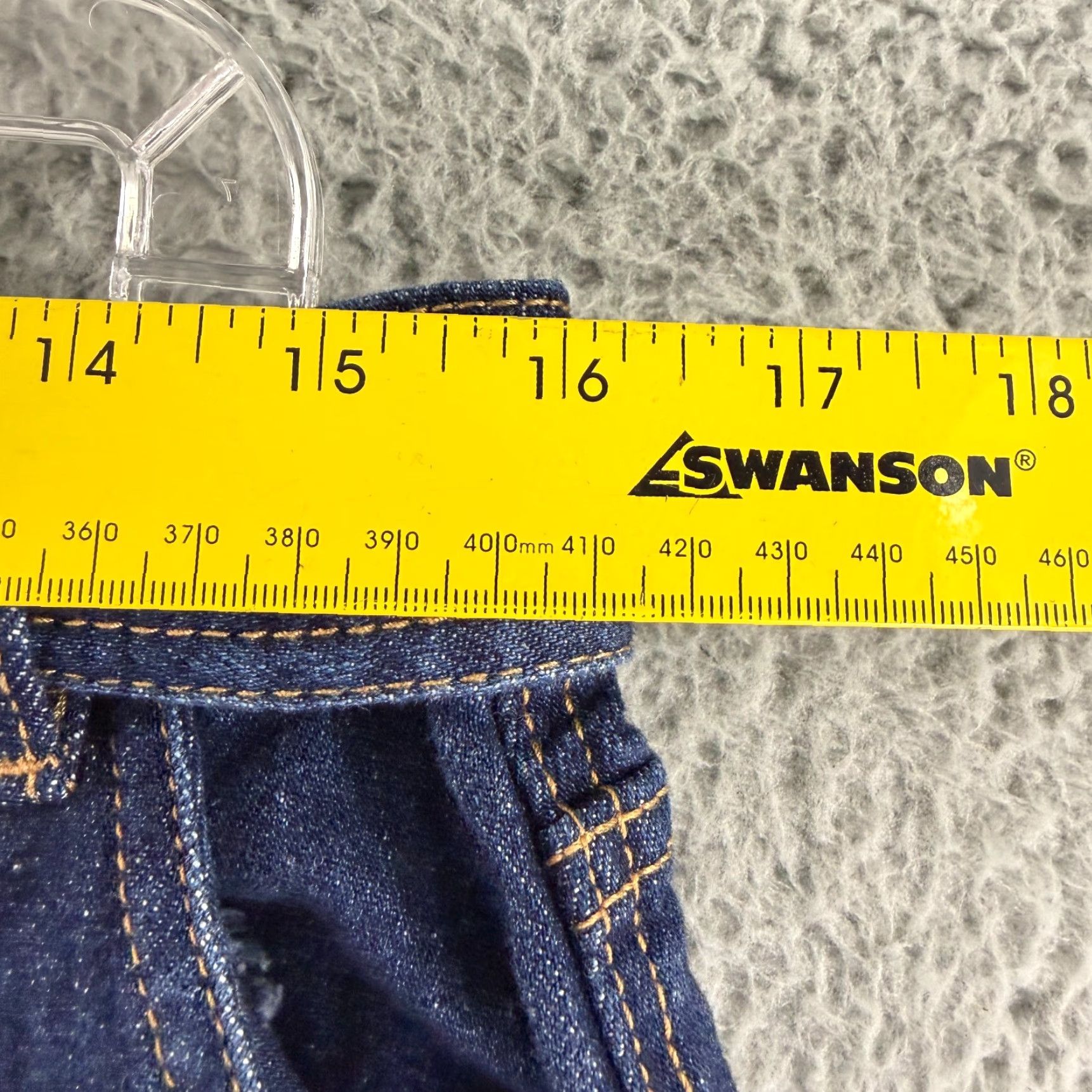 Denime Oat New York Wide Leg Jeans Womens Size 12 Blue Denim High-Rise Dark Wash Casual Jeans Size 34" / US 12 / IT 48 - 6 Thumbnail